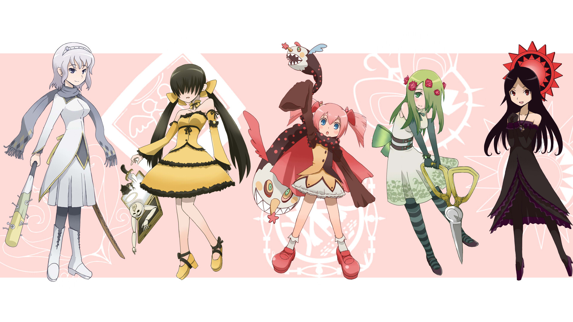 Mahou Shoujo Madoka Magica, crossovers - desktop wallpaper