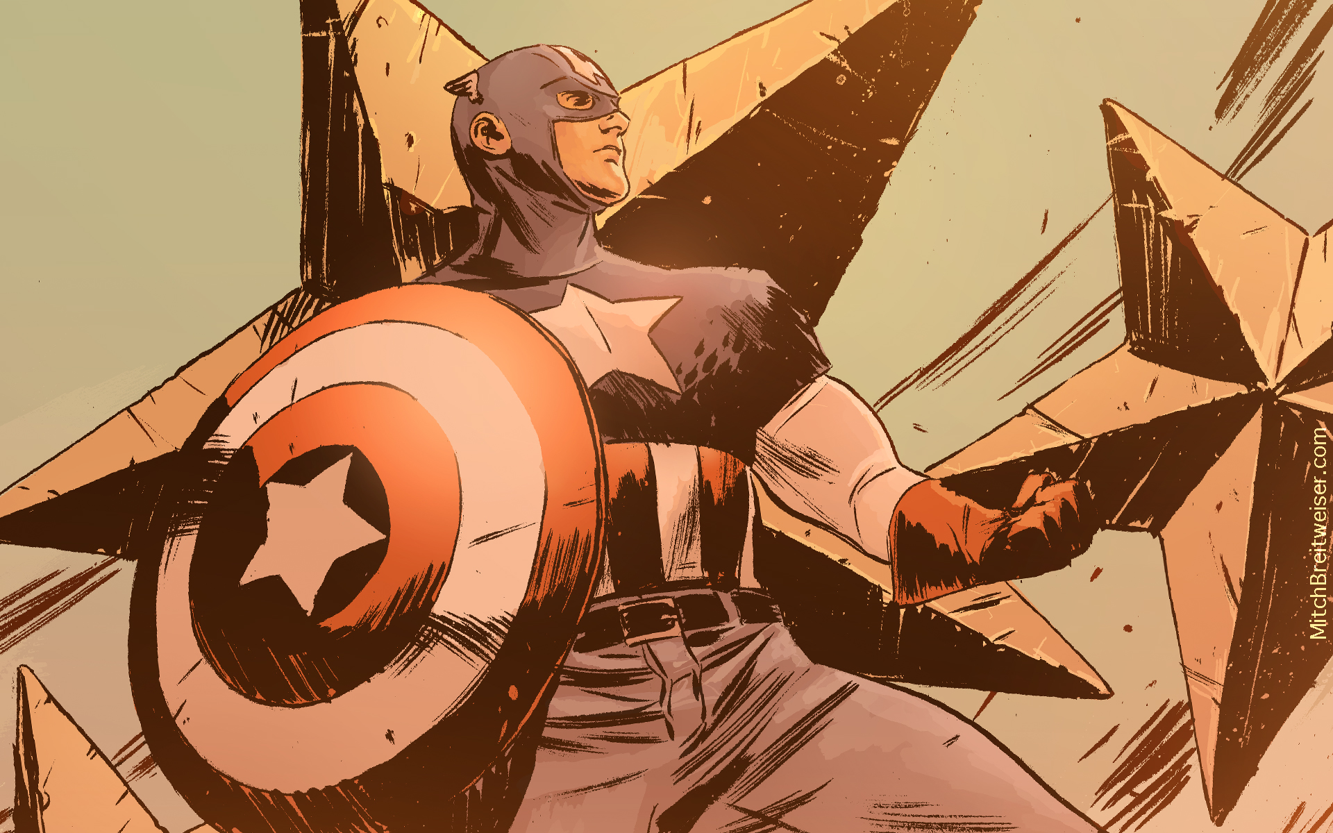comics, Captain America, illustrations - desktop wallpaper