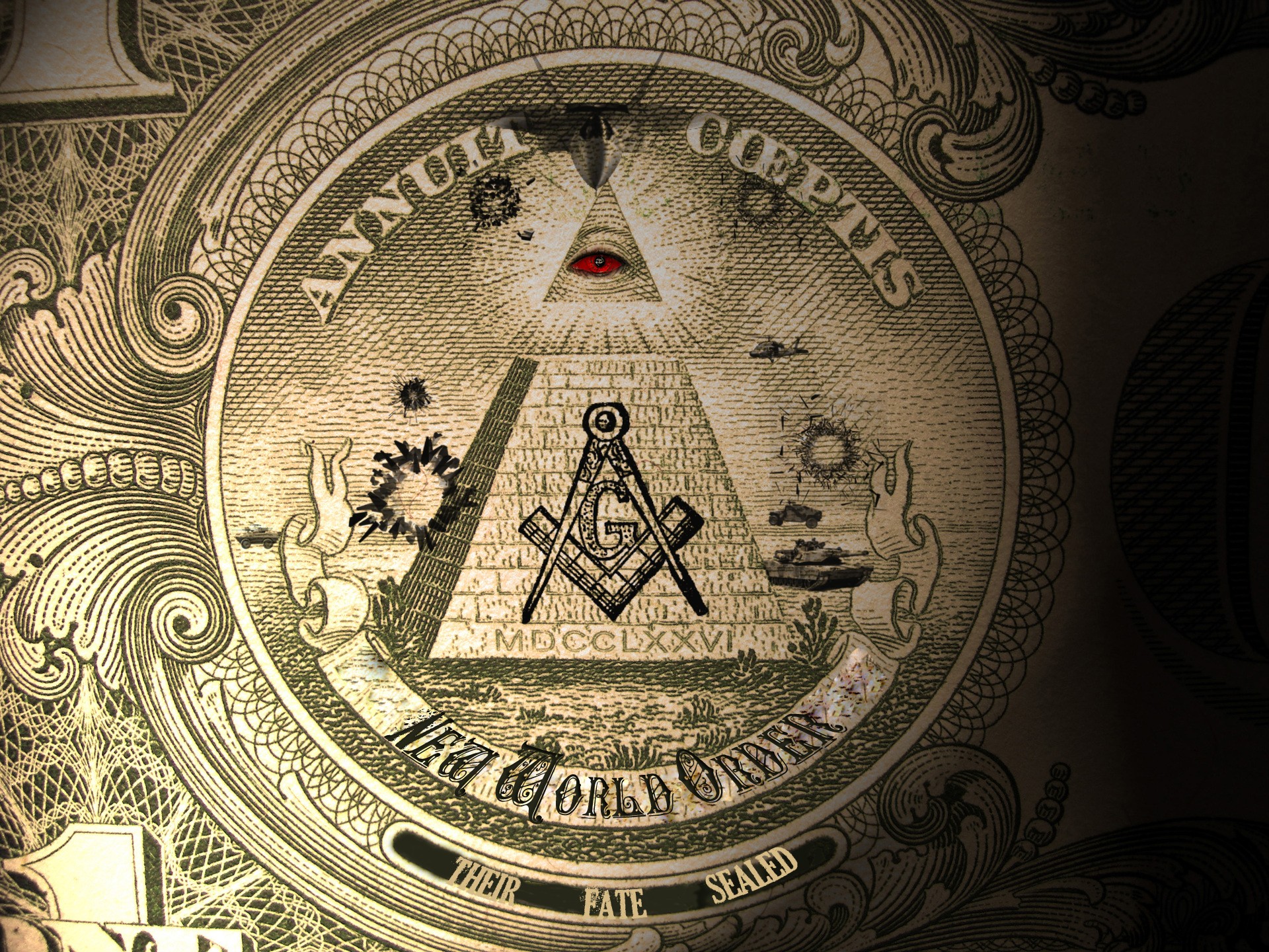 money, illuminati, New World Order - desktop wallpaper