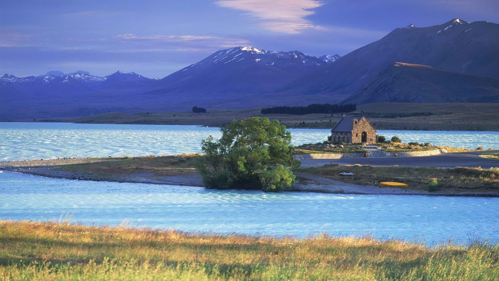 islands, shepherd, churches, New Zealand, south - desktop wallpaper