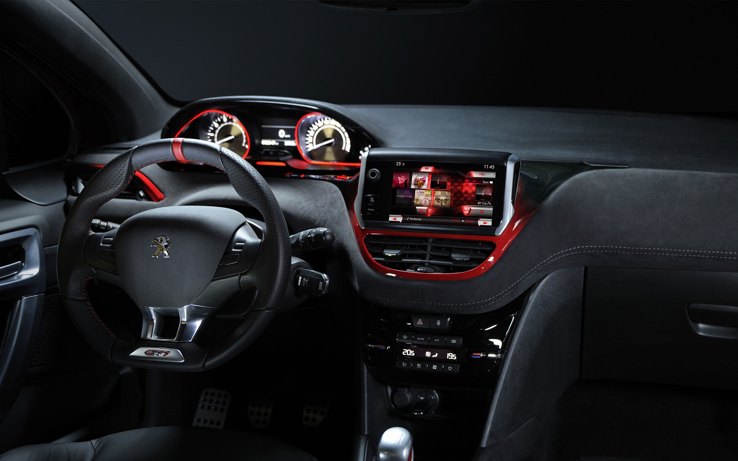 Peugeot, concept art, dashboards, Peugeot 208 GTI - desktop wallpaper