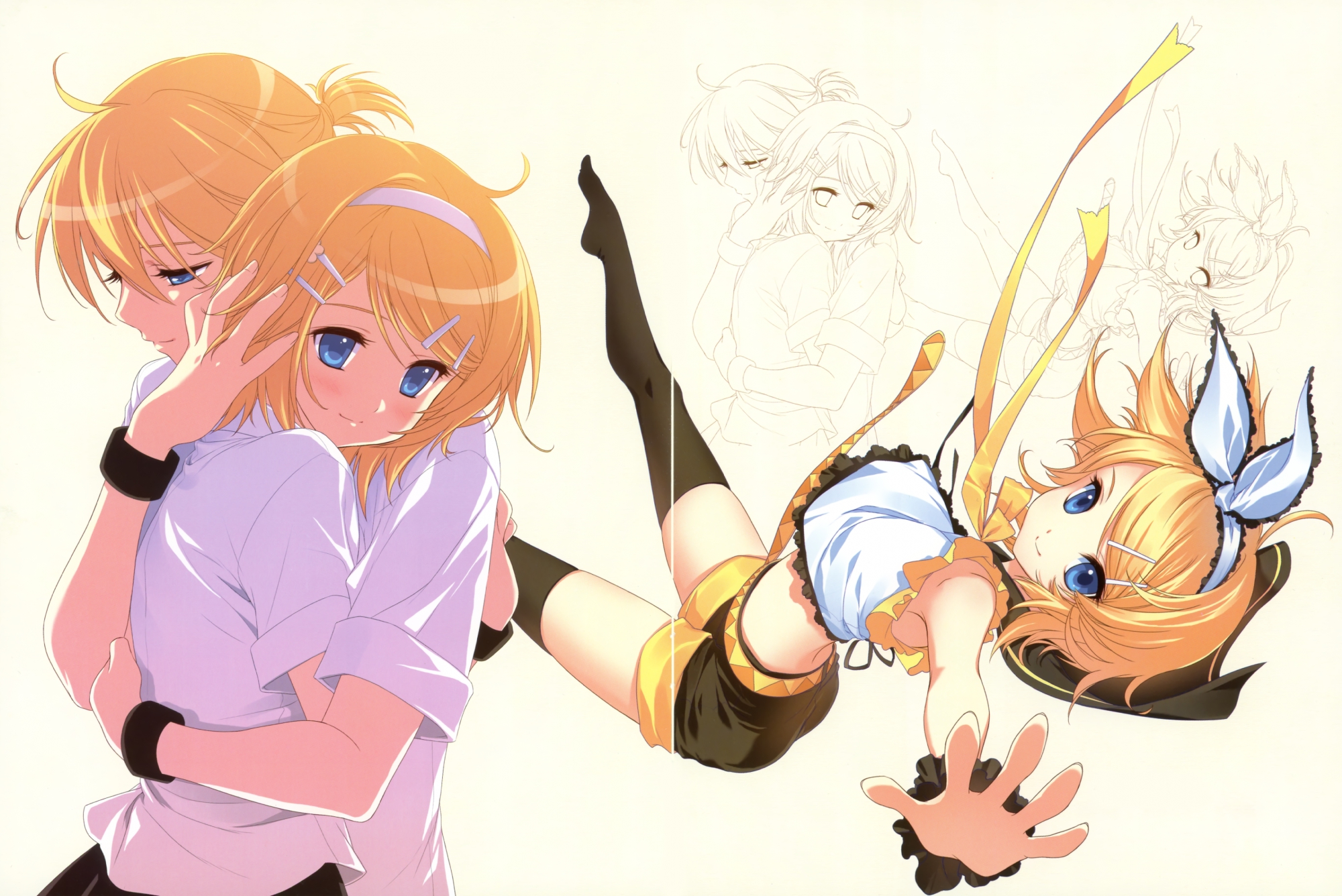 Vocaloid, Kagamine Rin, Kagamine Len - desktop wallpaper