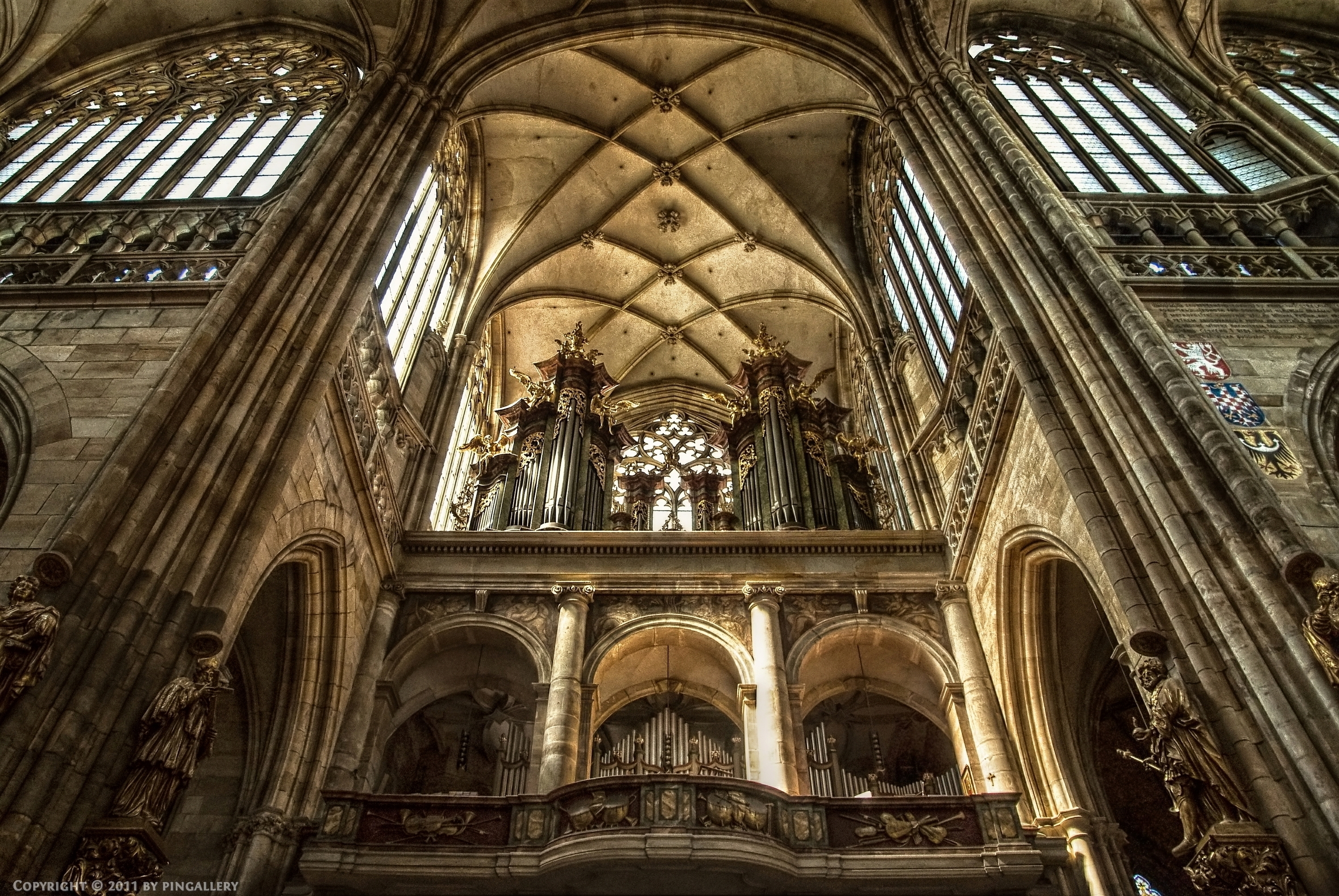 architecture, churches, organ, HDR photography - desktop wallpaper