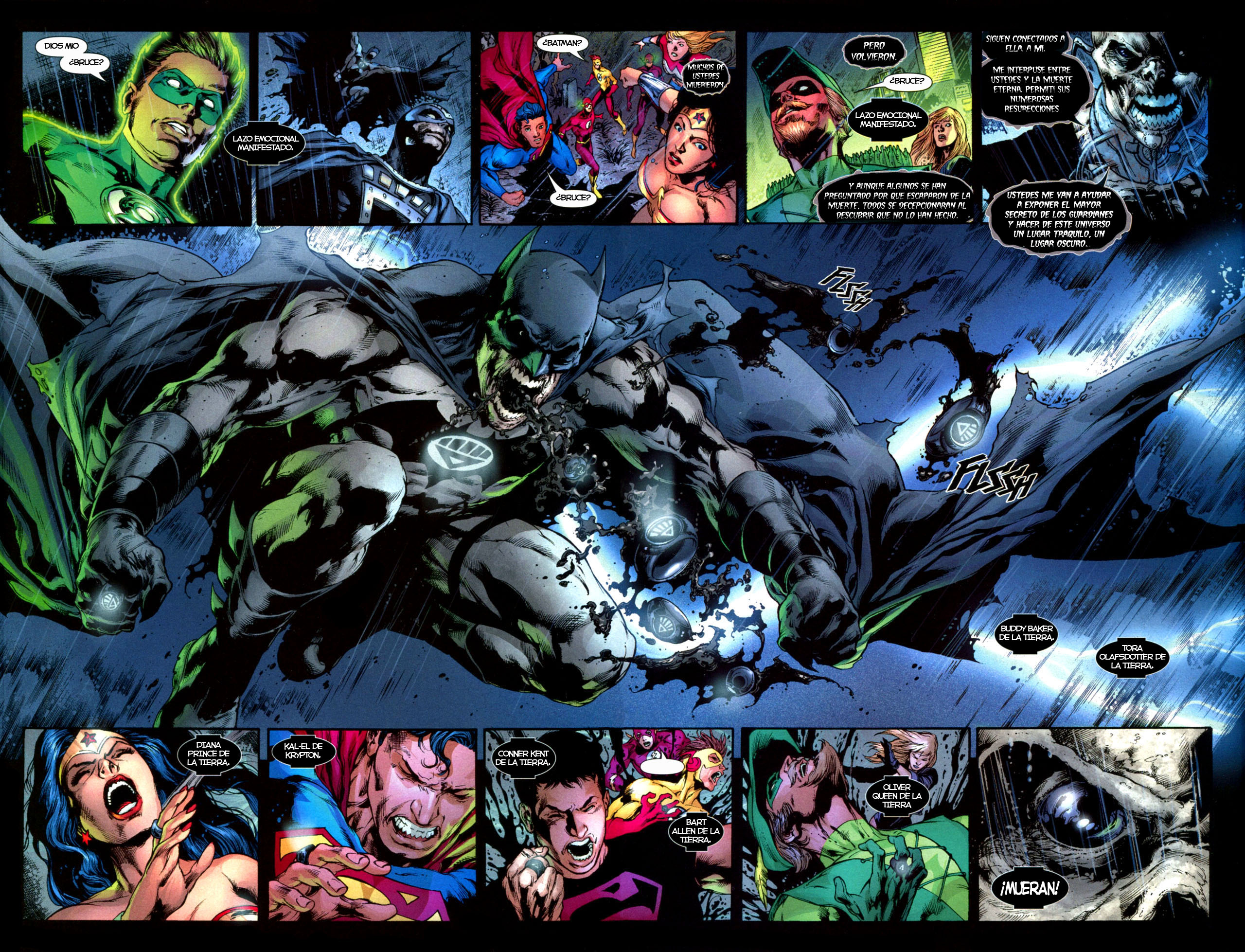 Green Lantern, Batman, DC Comics, Superman, Blackest Night, Wonder Woman - desktop wallpaper