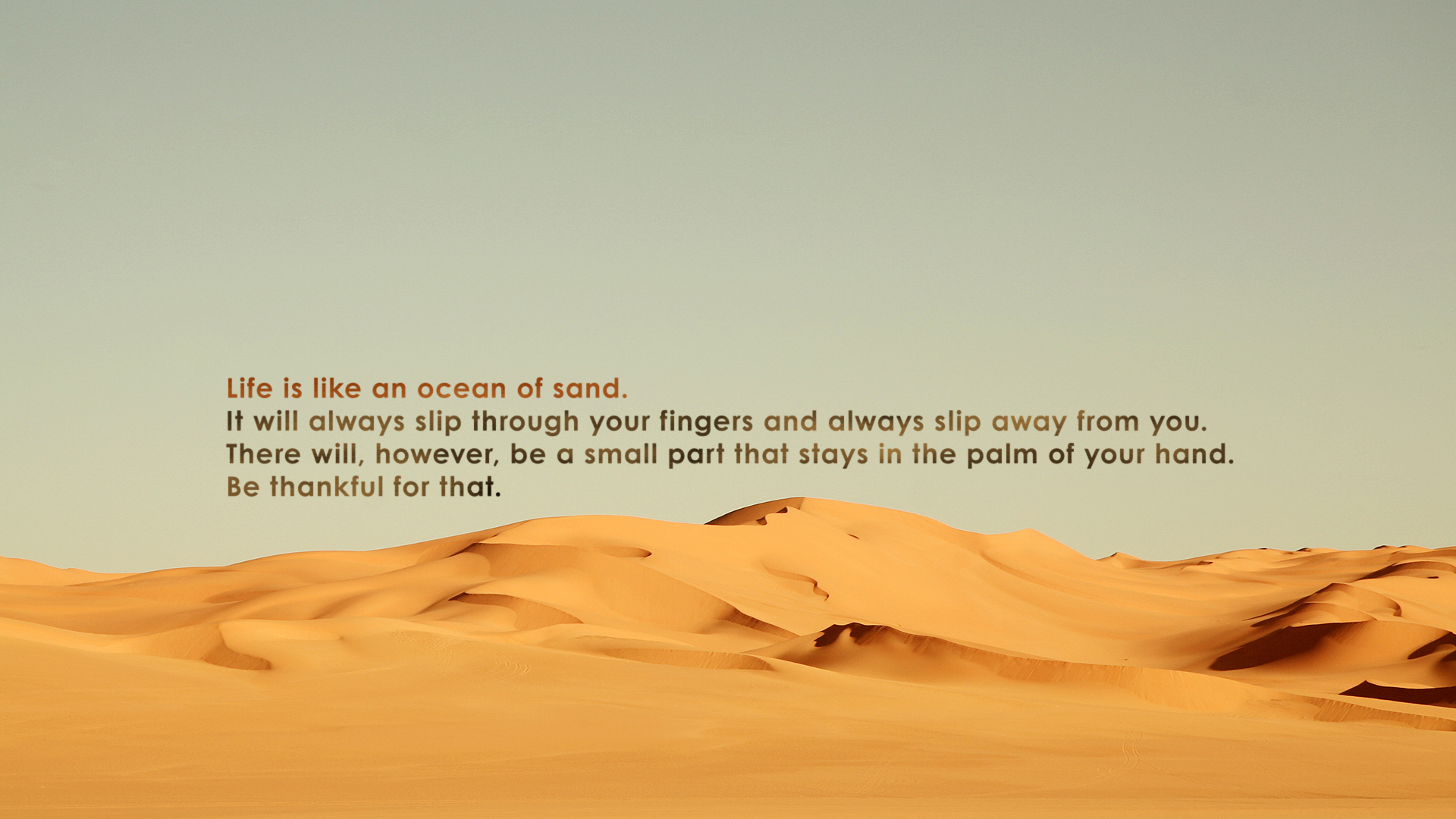 sand, deserts, quotes, inspirational - desktop wallpaper