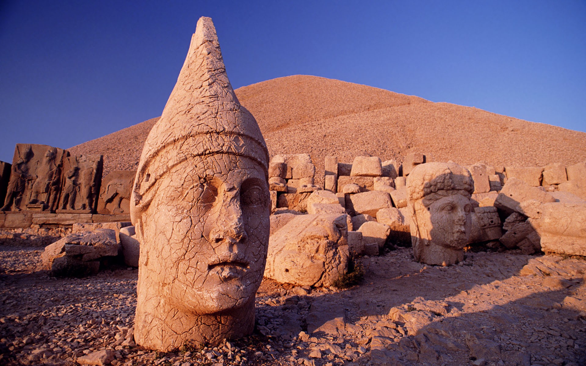 sand, rocks, Turkey, head of Apollo - desktop wallpaper