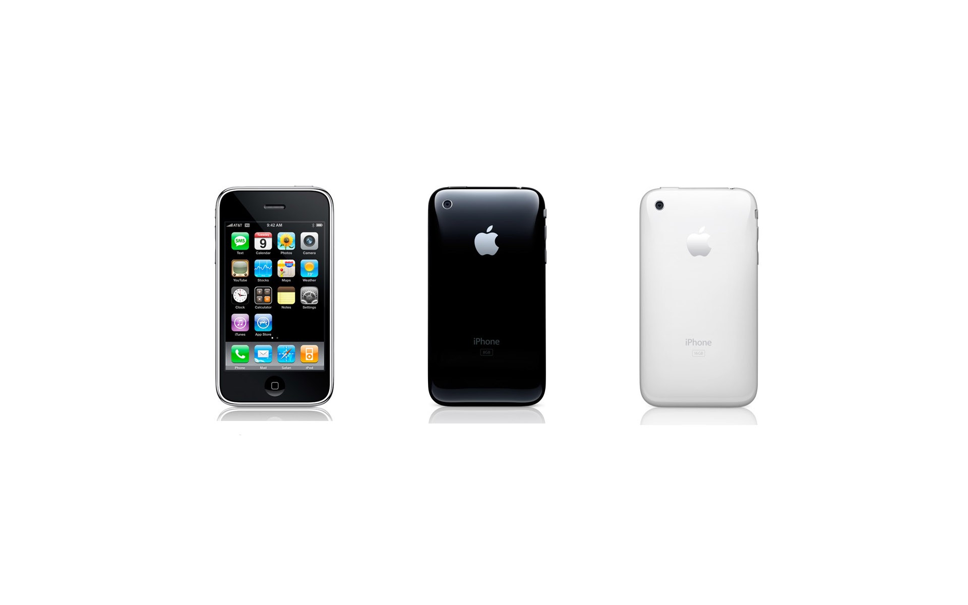 Apple Inc., Mac, iPhone, white background - desktop wallpaper