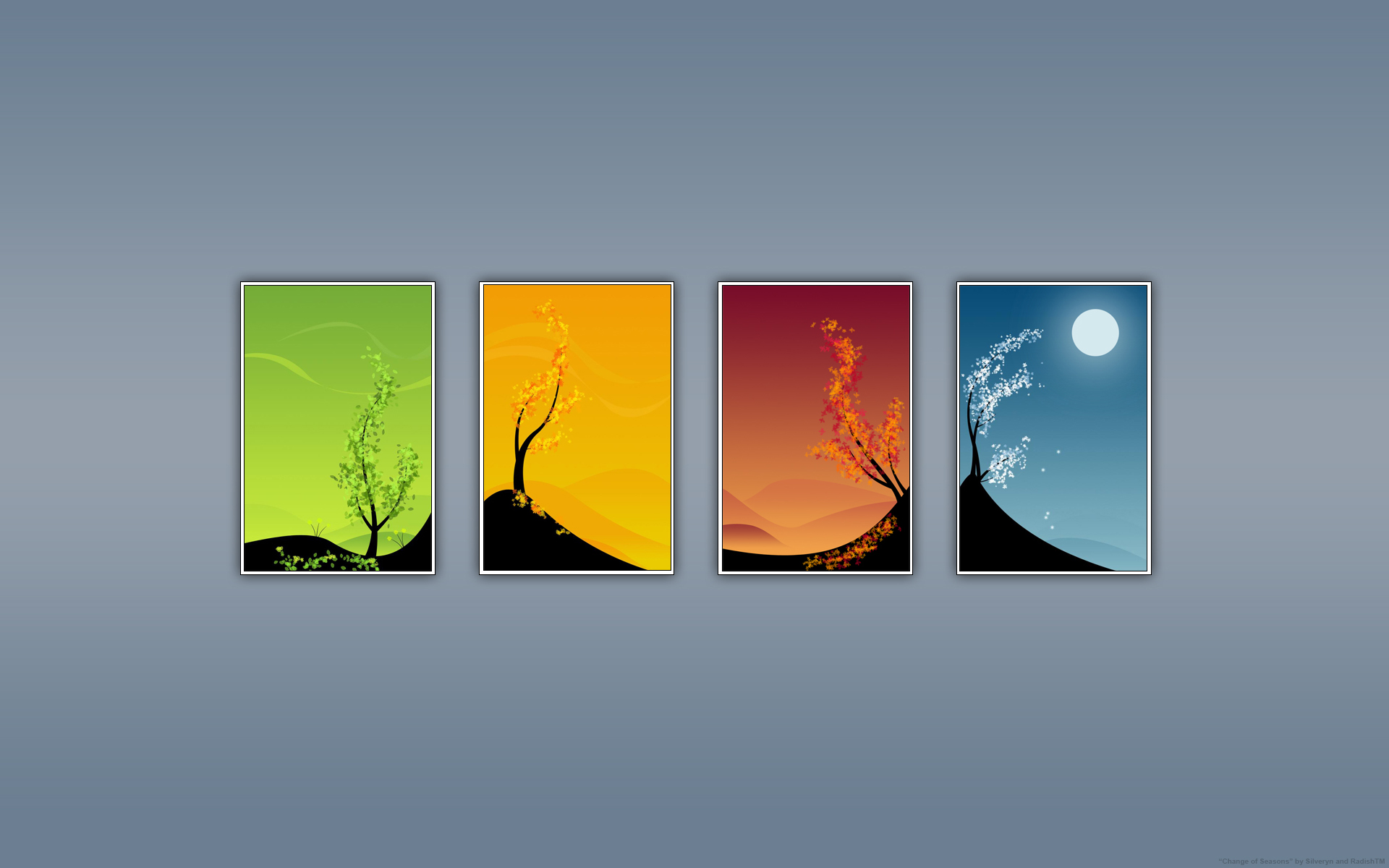abstract, winter, autumn, seasons, summer, spring - desktop wallpaper