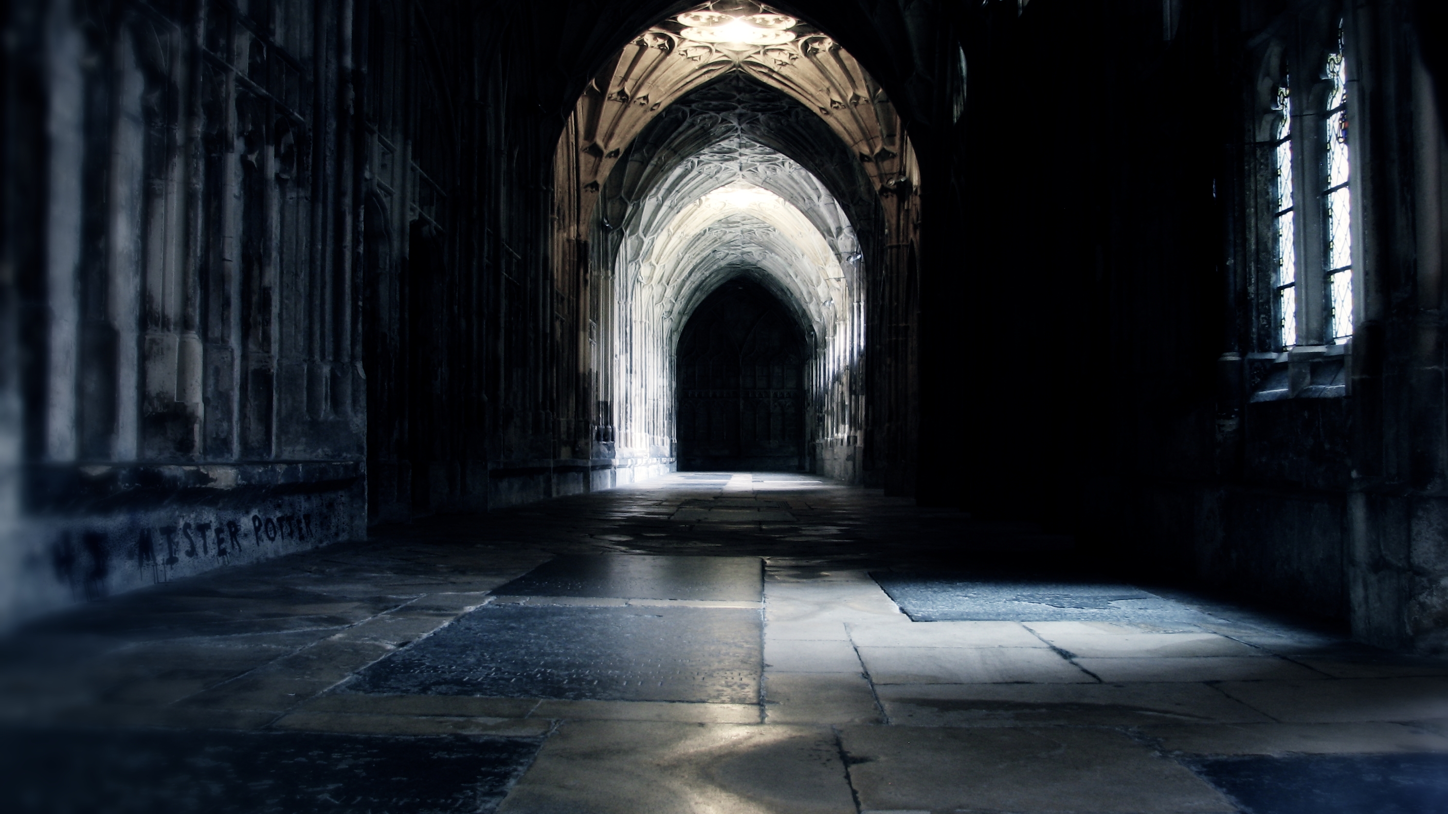 Harry Potter, hallway, cathedrals, Hogwarts - desktop wallpaper