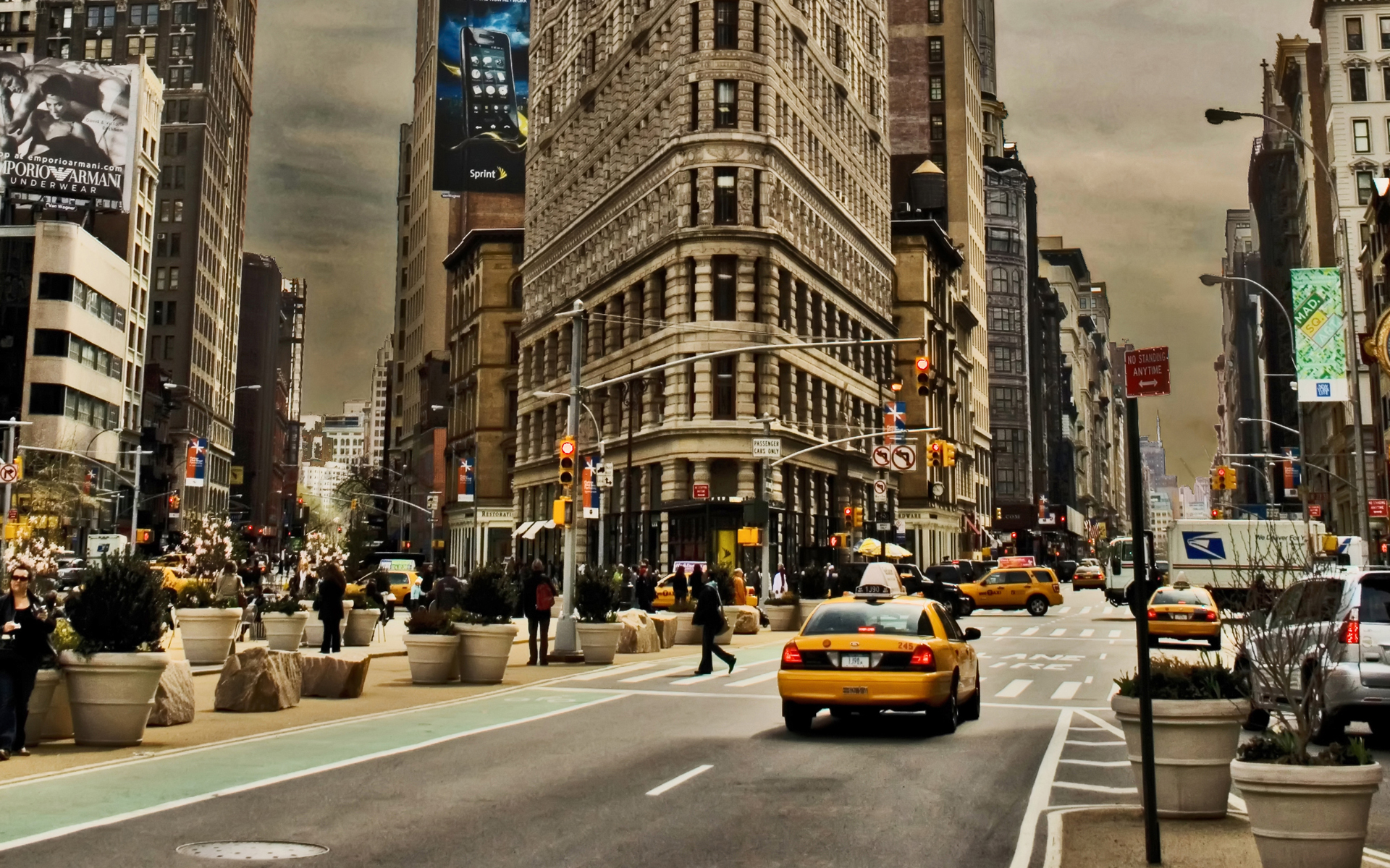 cityscapes, yellow, buildings, New York City, Fuller Building - desktop wallpaper
