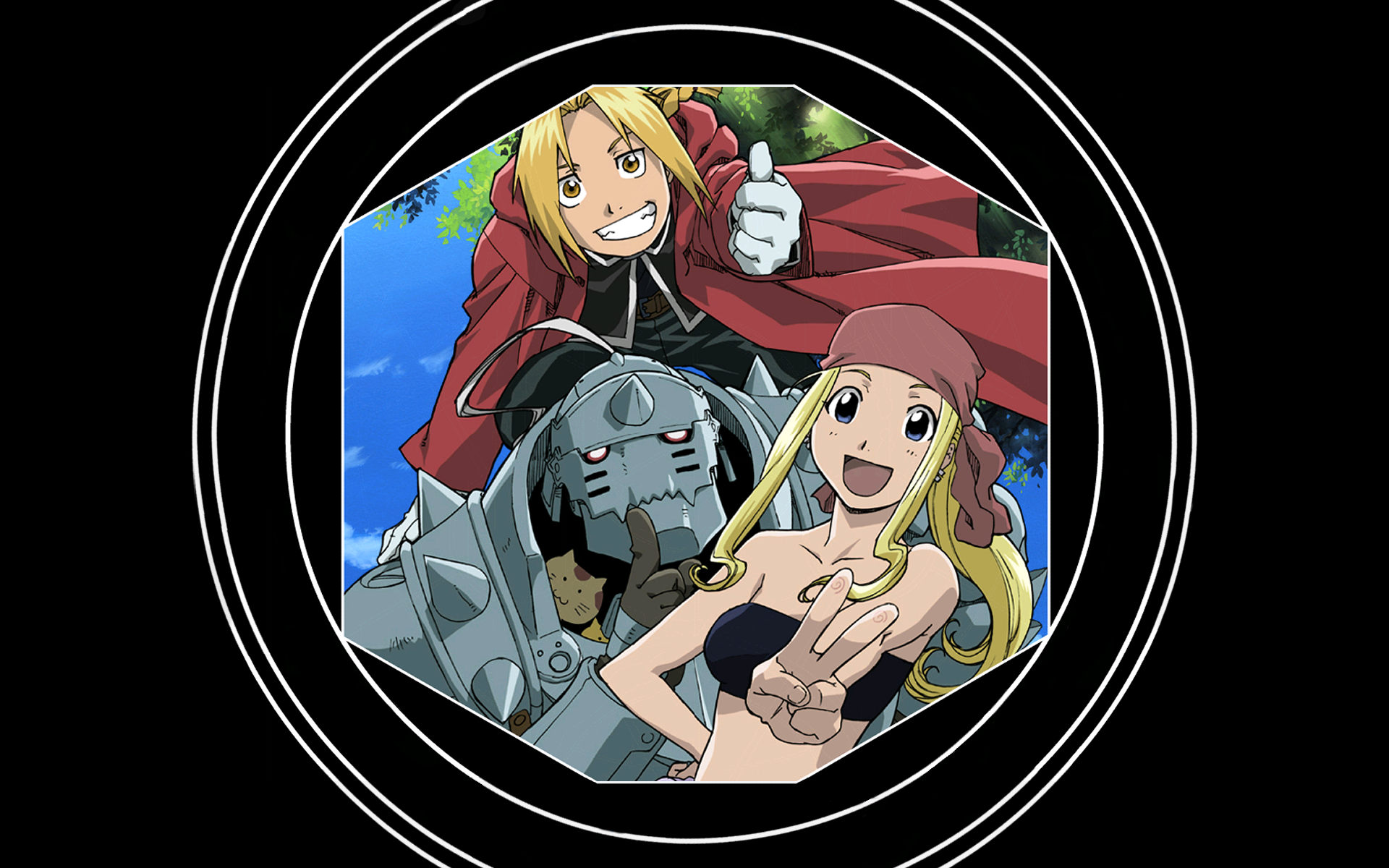 Fullmetal Alchemist, Elric Alphonse, Elric Edward, Rockbell Winry - desktop wallpaper