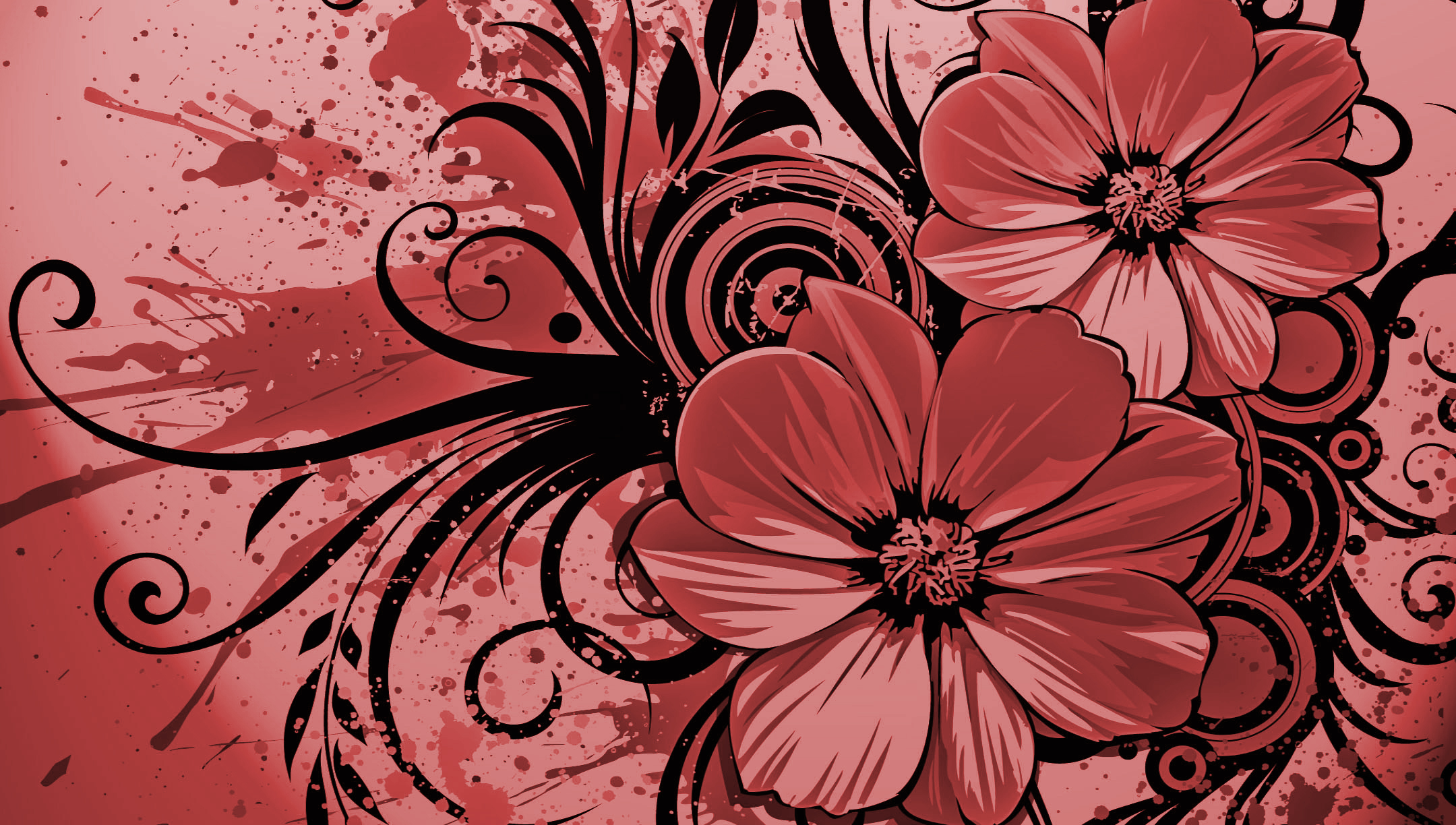 abstract, flowers - desktop wallpaper