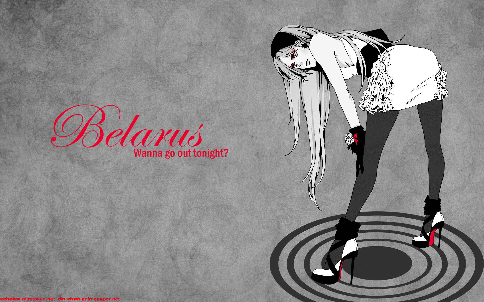 dress, high heels, anime, Axis Powers Hetalia, Belarus, anime girls - desktop wallpaper