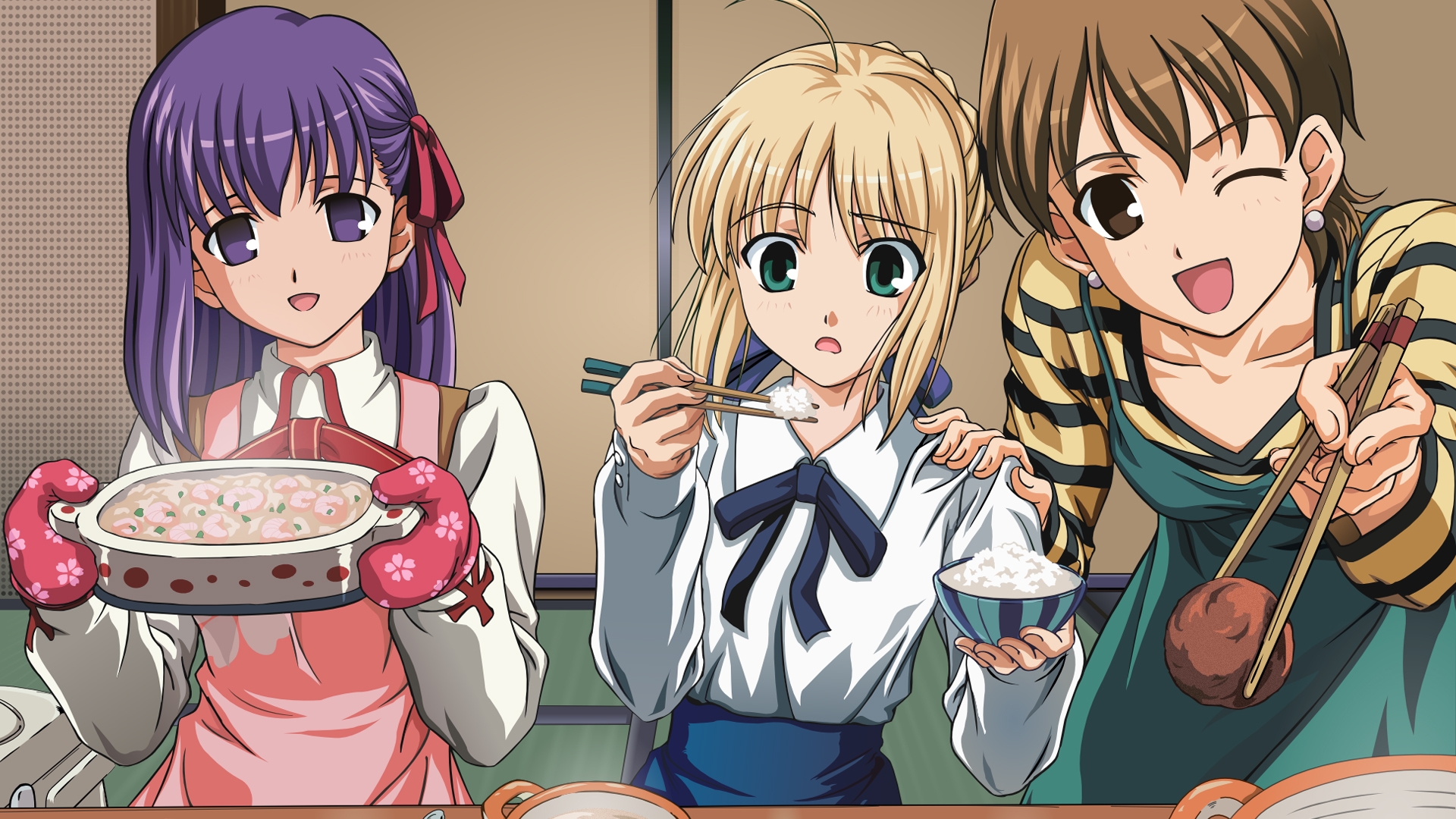 Fate/Stay Night, Saber, Matou Sakura, Fate series - desktop wallpaper