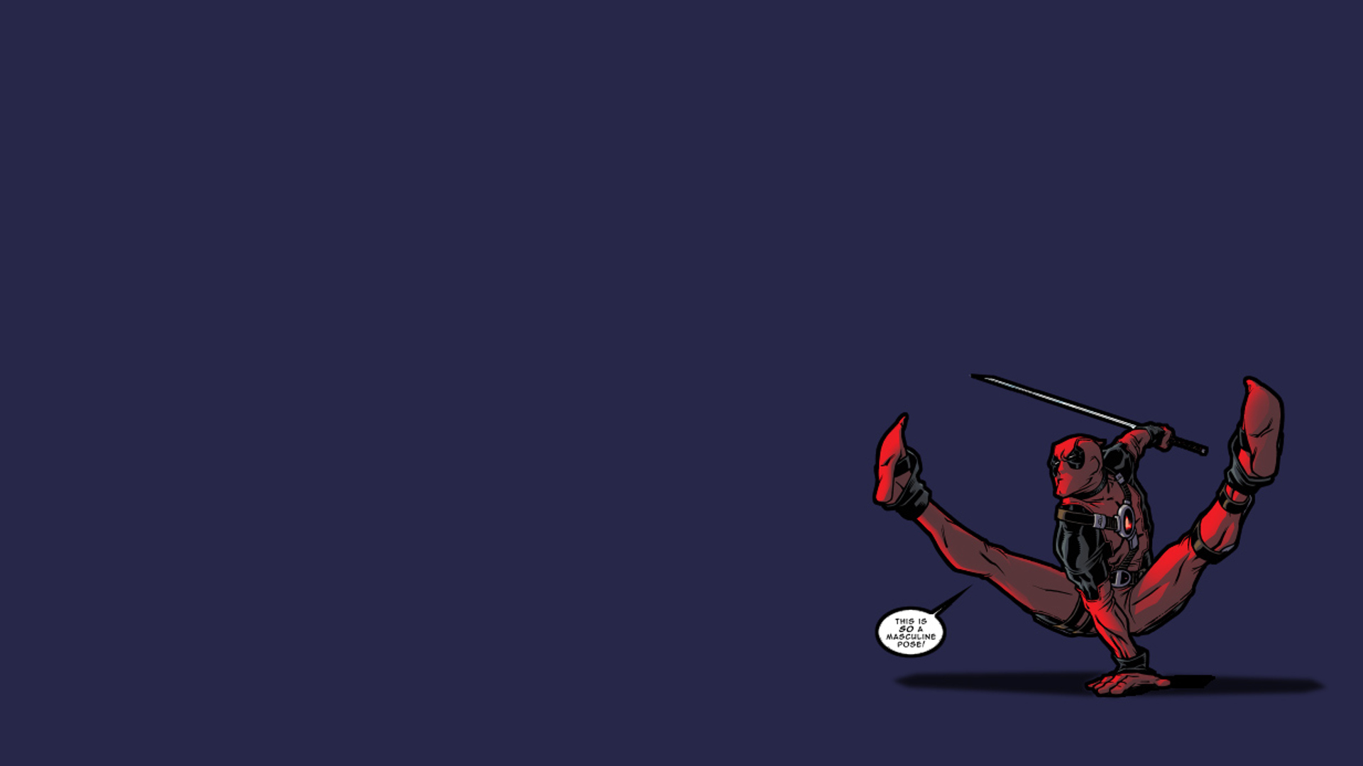 minimalistic, Deadpool Wade Wilson, Marvel Comics - desktop wallpaper
