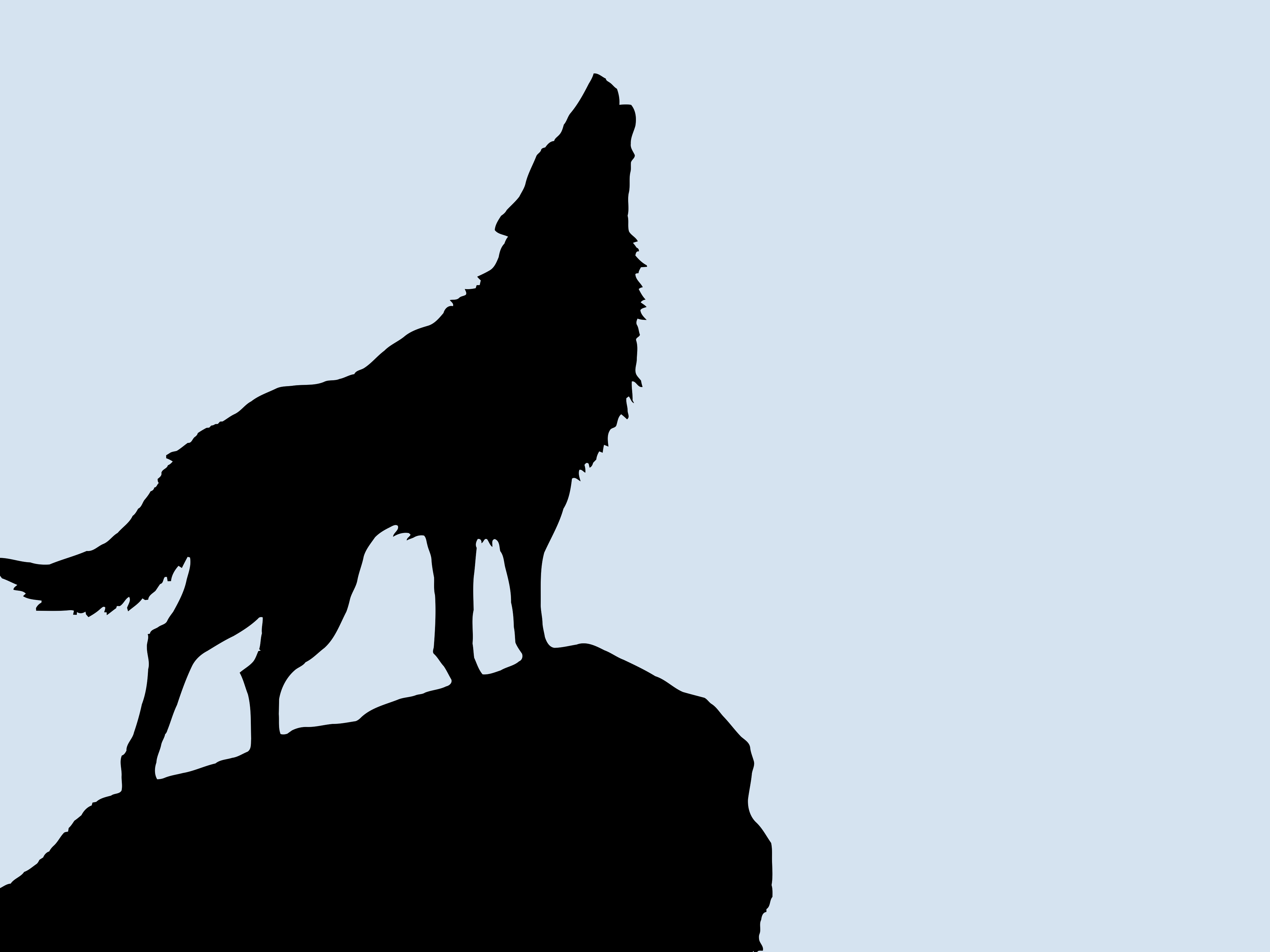 silhouettes, vectors, Wolfs Rain, simple background, wolves - desktop wallpaper