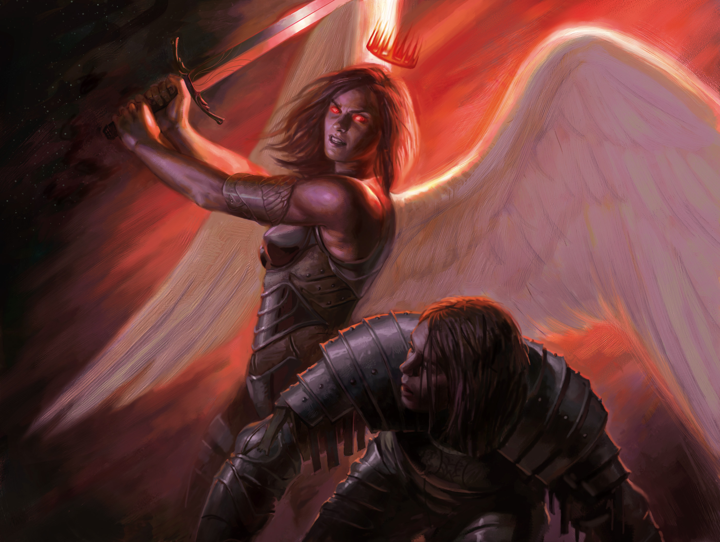 Magic: The Gathering, angel wings - desktop wallpaper