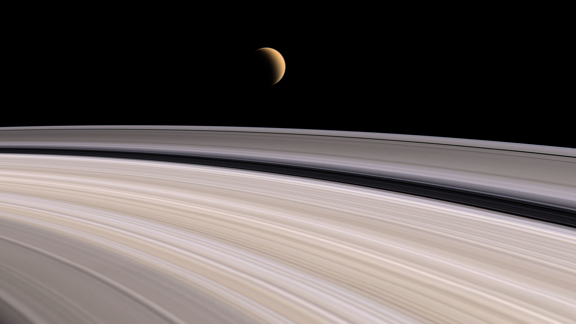 Solar System, planets, rings, Saturn - desktop wallpaper