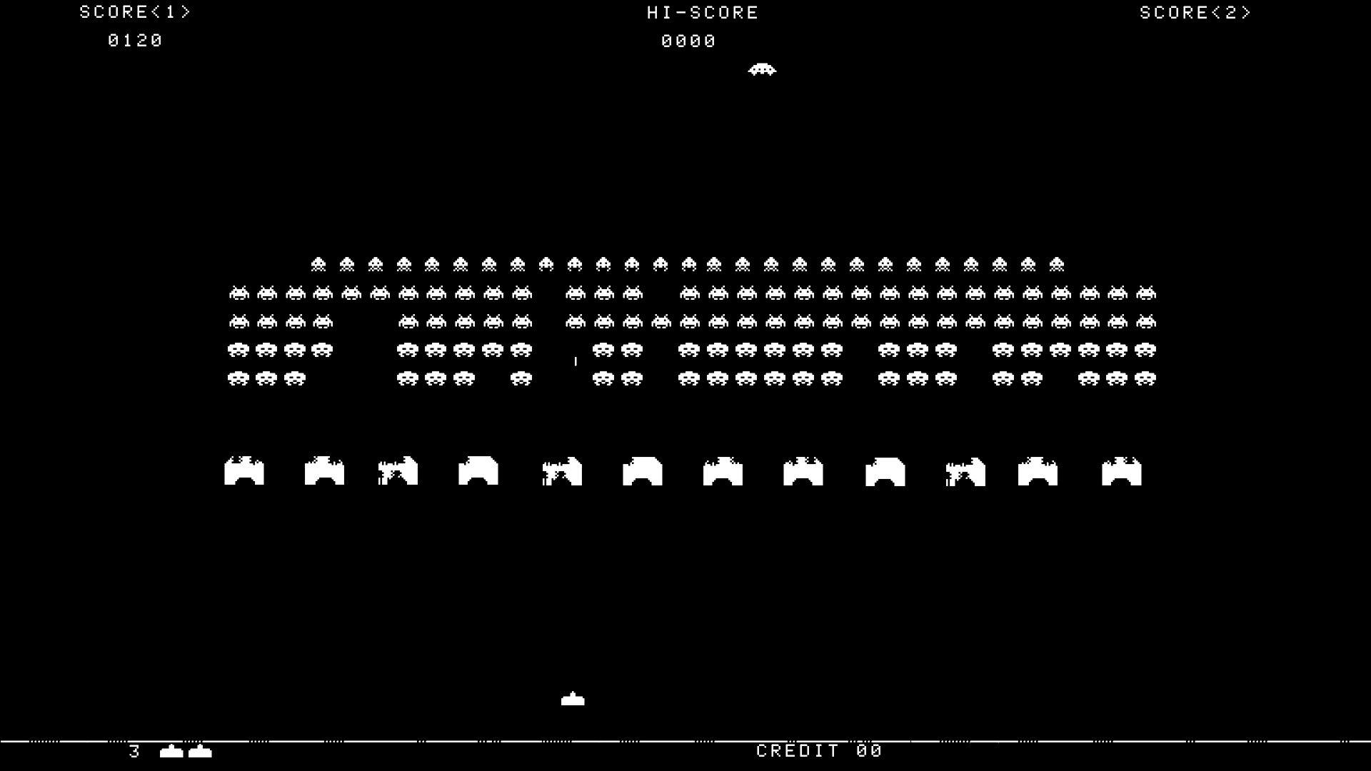 black and white, Space Invaders, retro games - desktop wallpaper