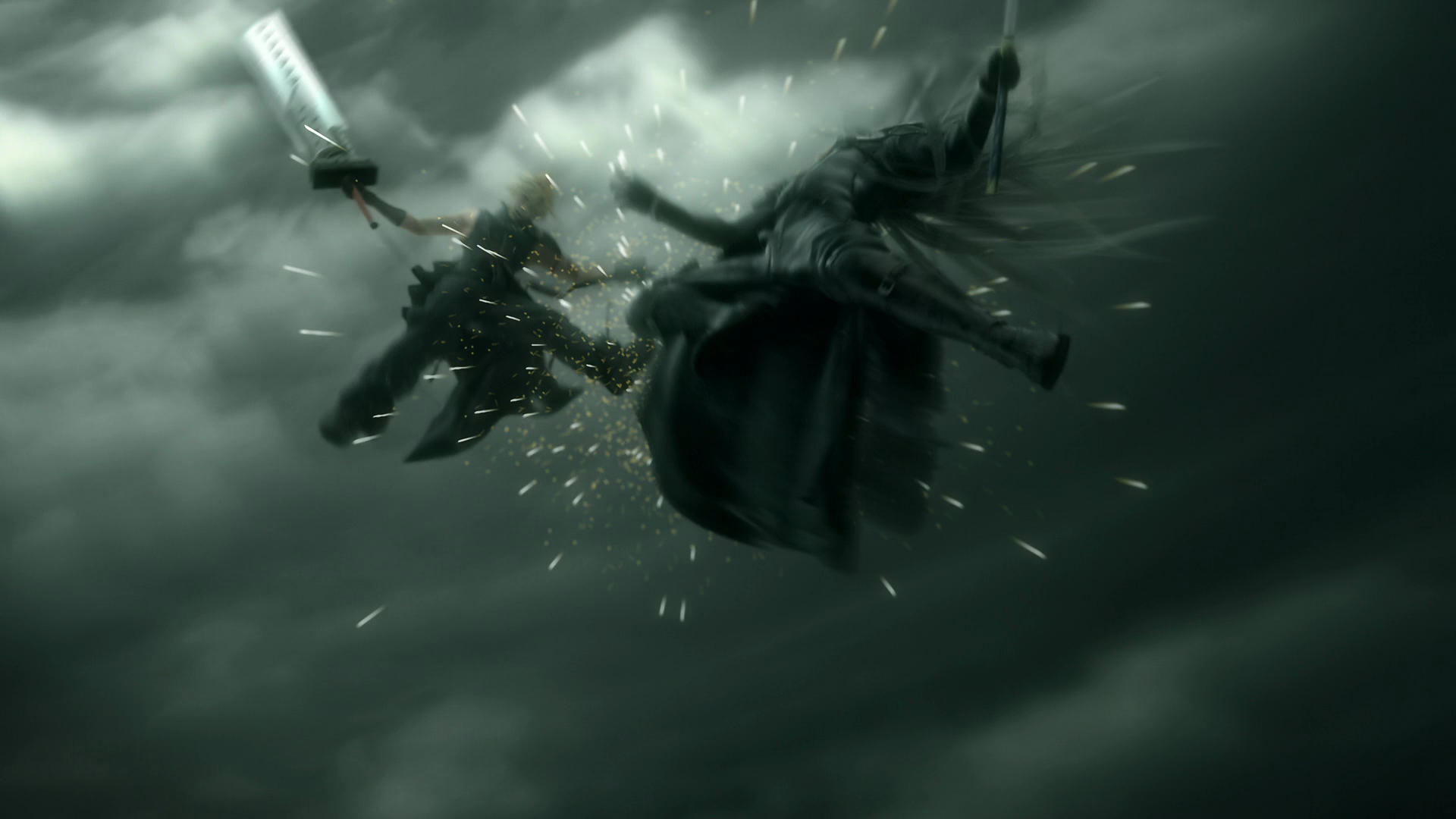 Final Fantasy VII Advent Children, Sephiroth, Cloud Strife, screenshots - desktop wallpaper