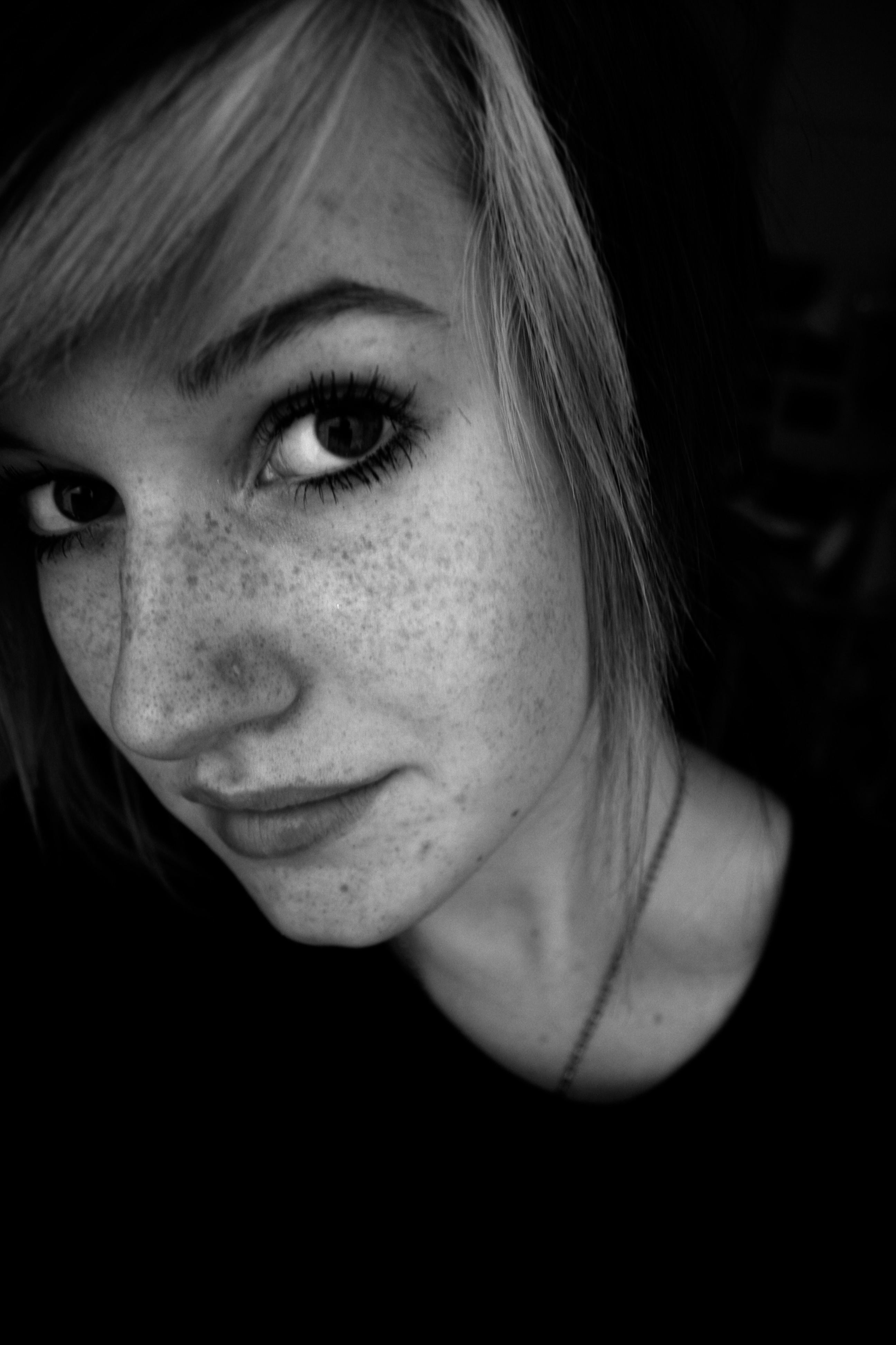 women, freckles, monochrome, faces, greyscale - desktop wallpaper