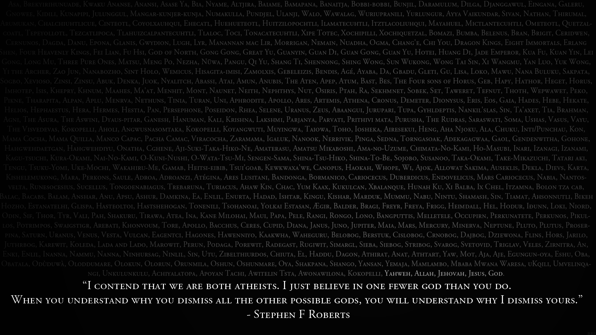 quotes, atheism, Stephen F. Roberts - desktop wallpaper