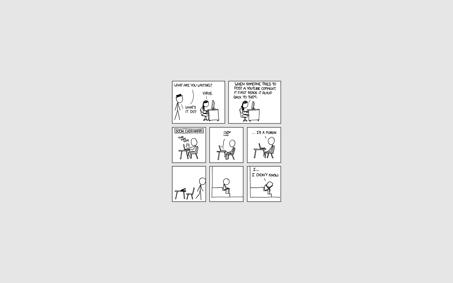 xkcd, YouTube, stick figures - desktop wallpaper