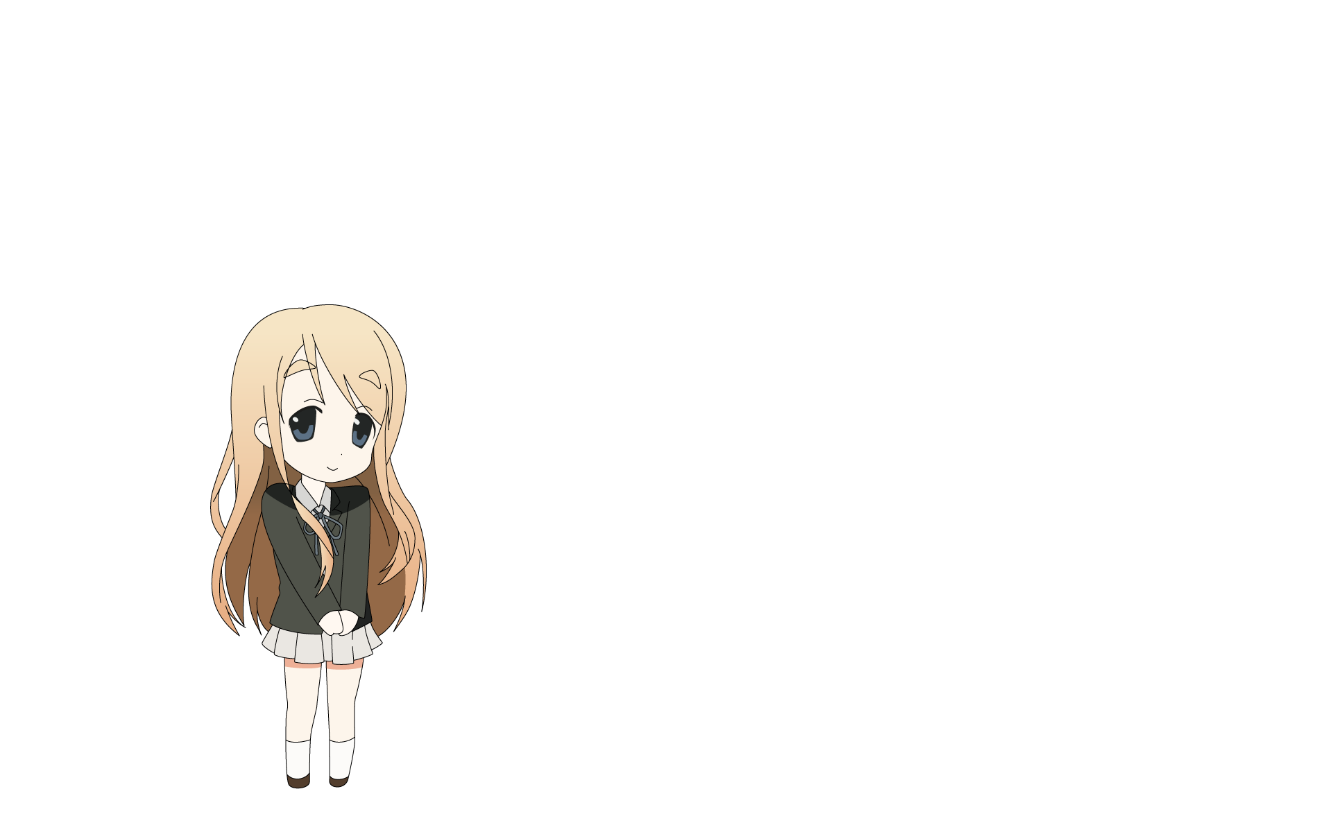 blondes, K-ON!, school uniforms, Kotobuki Tsumugi, anime, simple background, anime girls, black background - desktop wallpaper