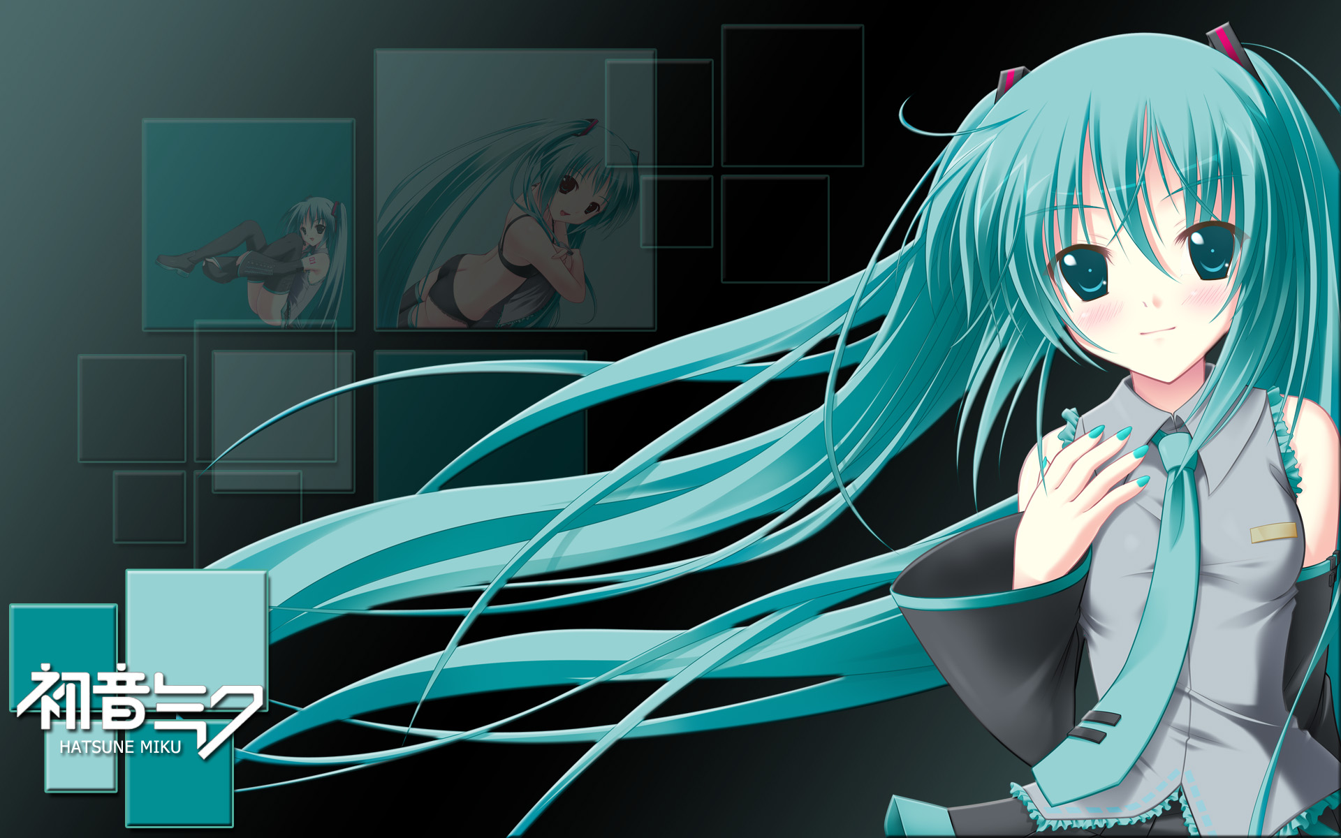 Vocaloid, Hatsune Miku, detached sleeves, Amino - desktop wallpaper