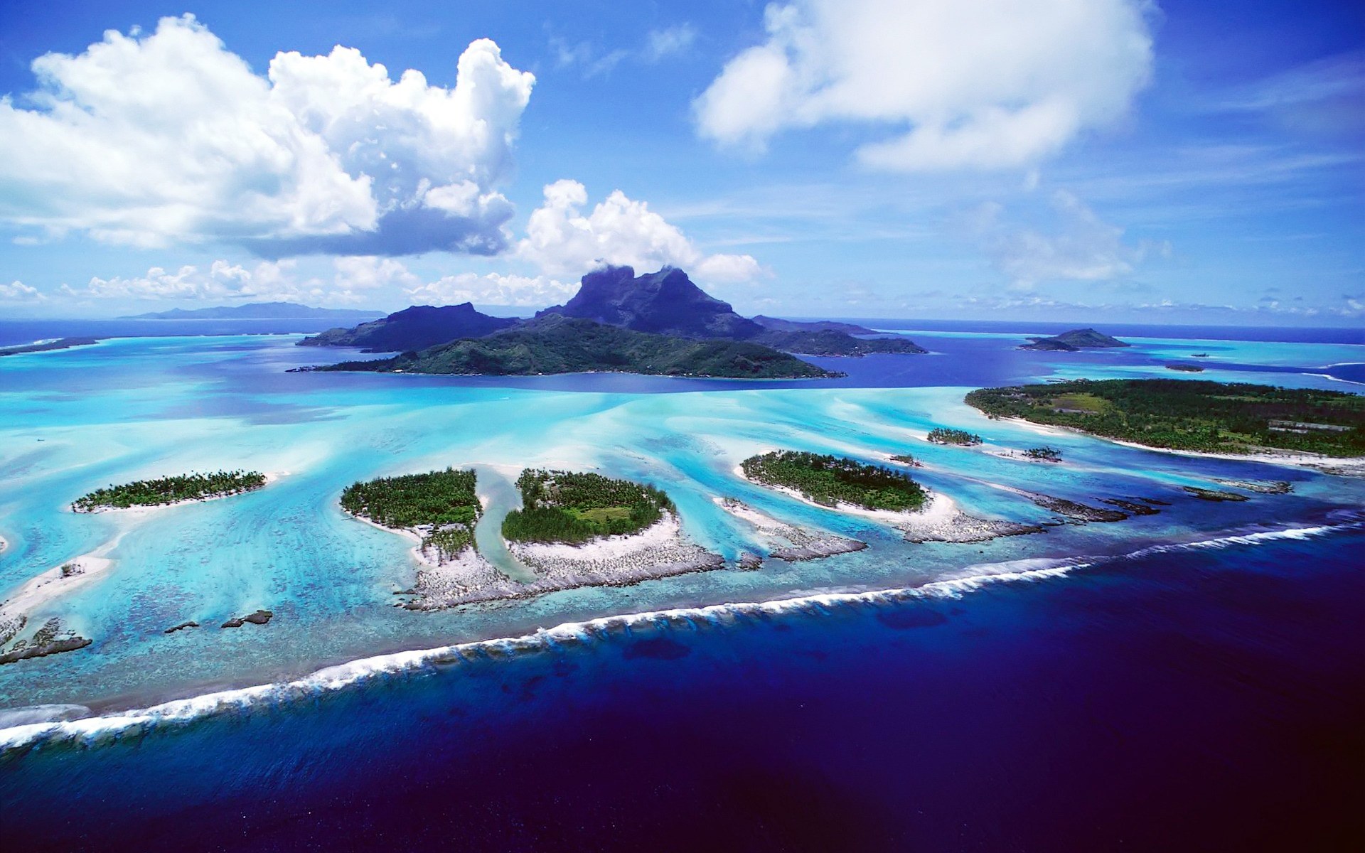 landscapes, nature, paradise, islands, oceans, blue skies - desktop wallpaper