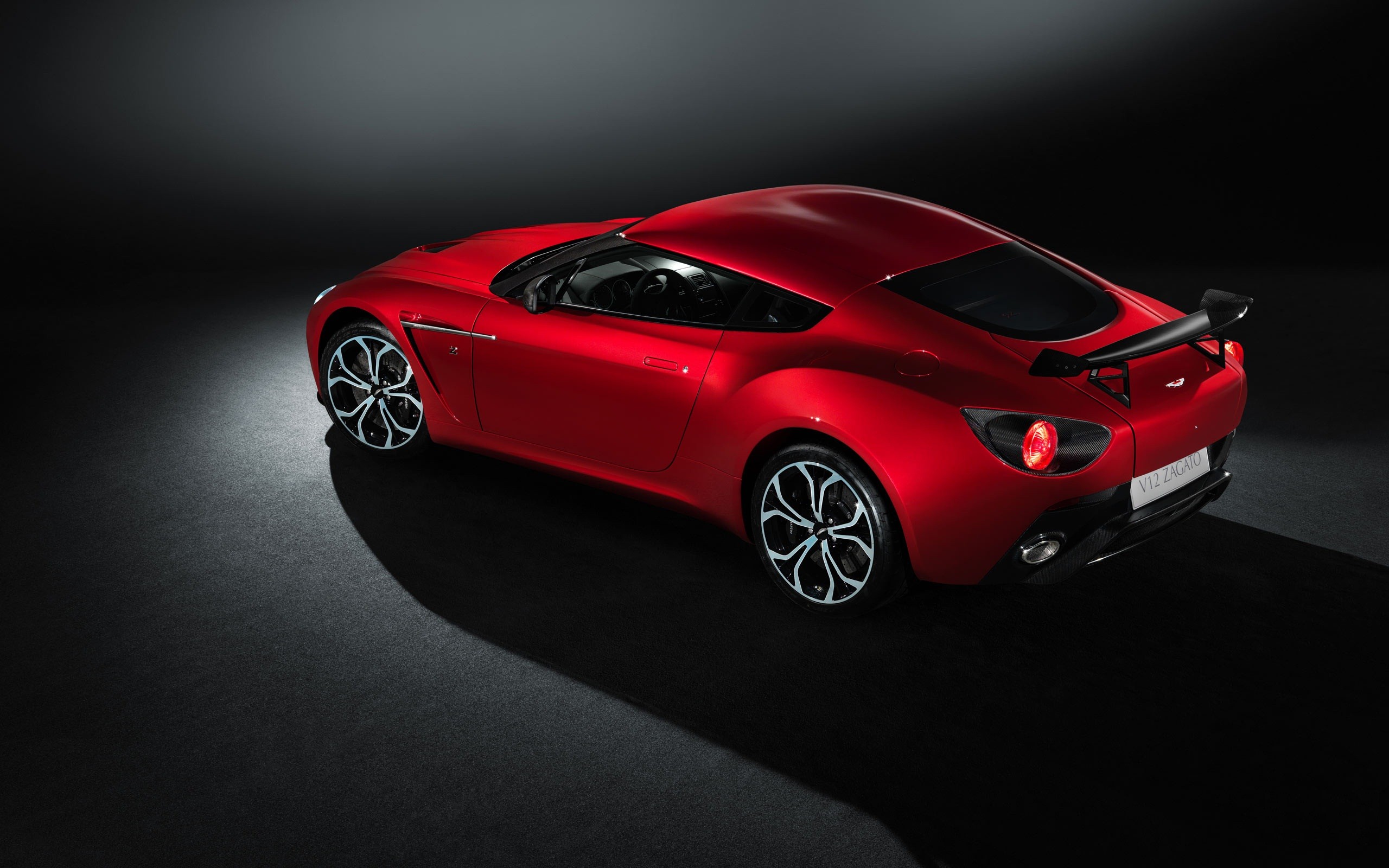 red, cars, Aston Martin, vehicles, sports cars, Aston Martin V12 Zagato - desktop wallpaper