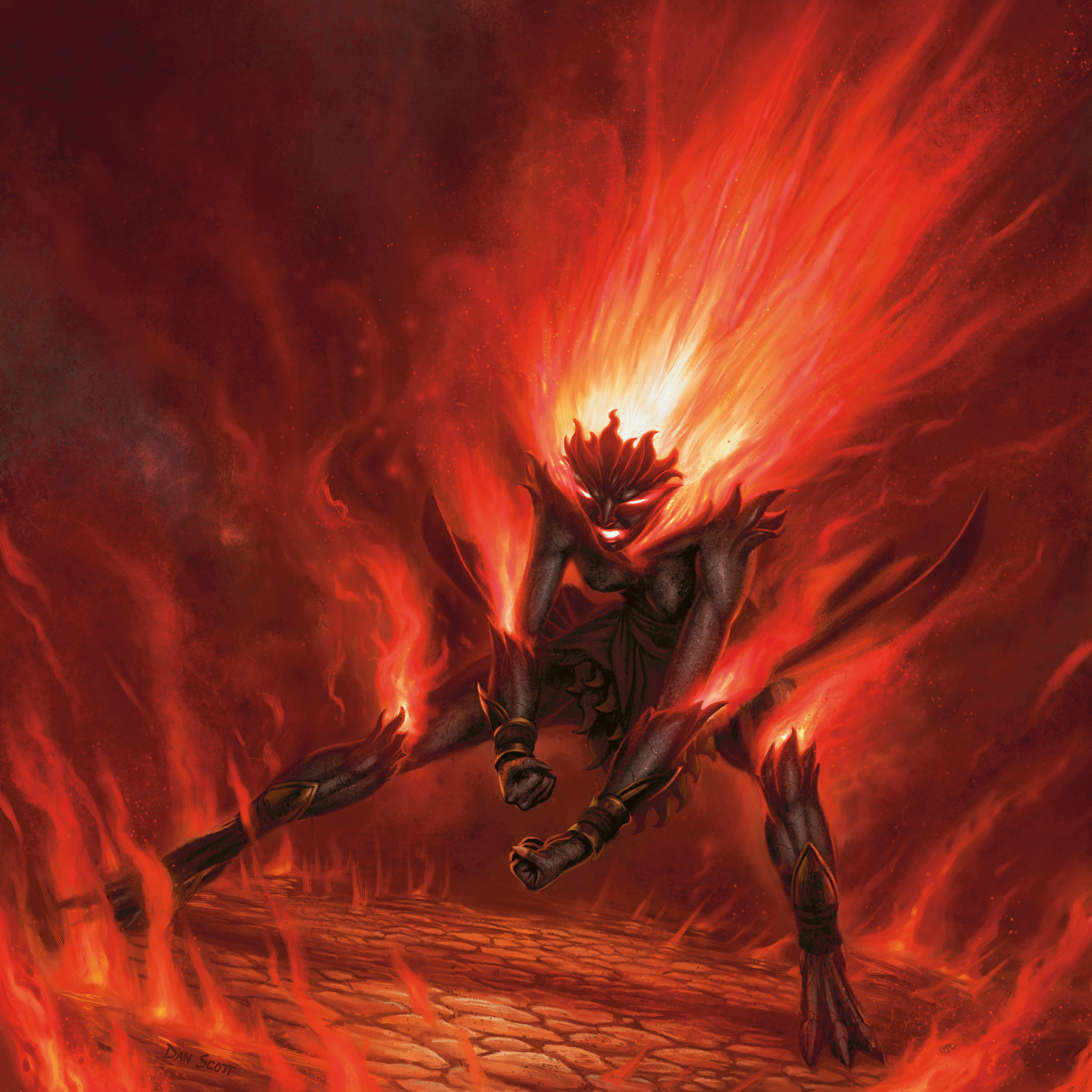 flames, fire, Magic: The Gathering, Pyromancer - desktop wallpaper