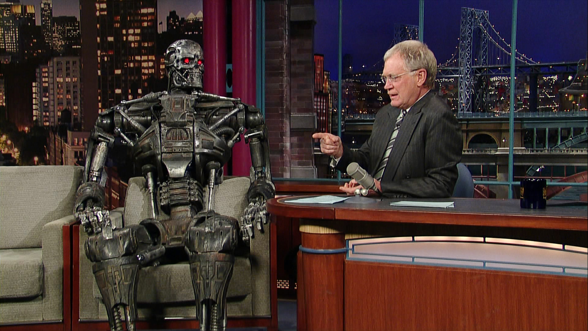 Terminator, David Letterman - desktop wallpaper