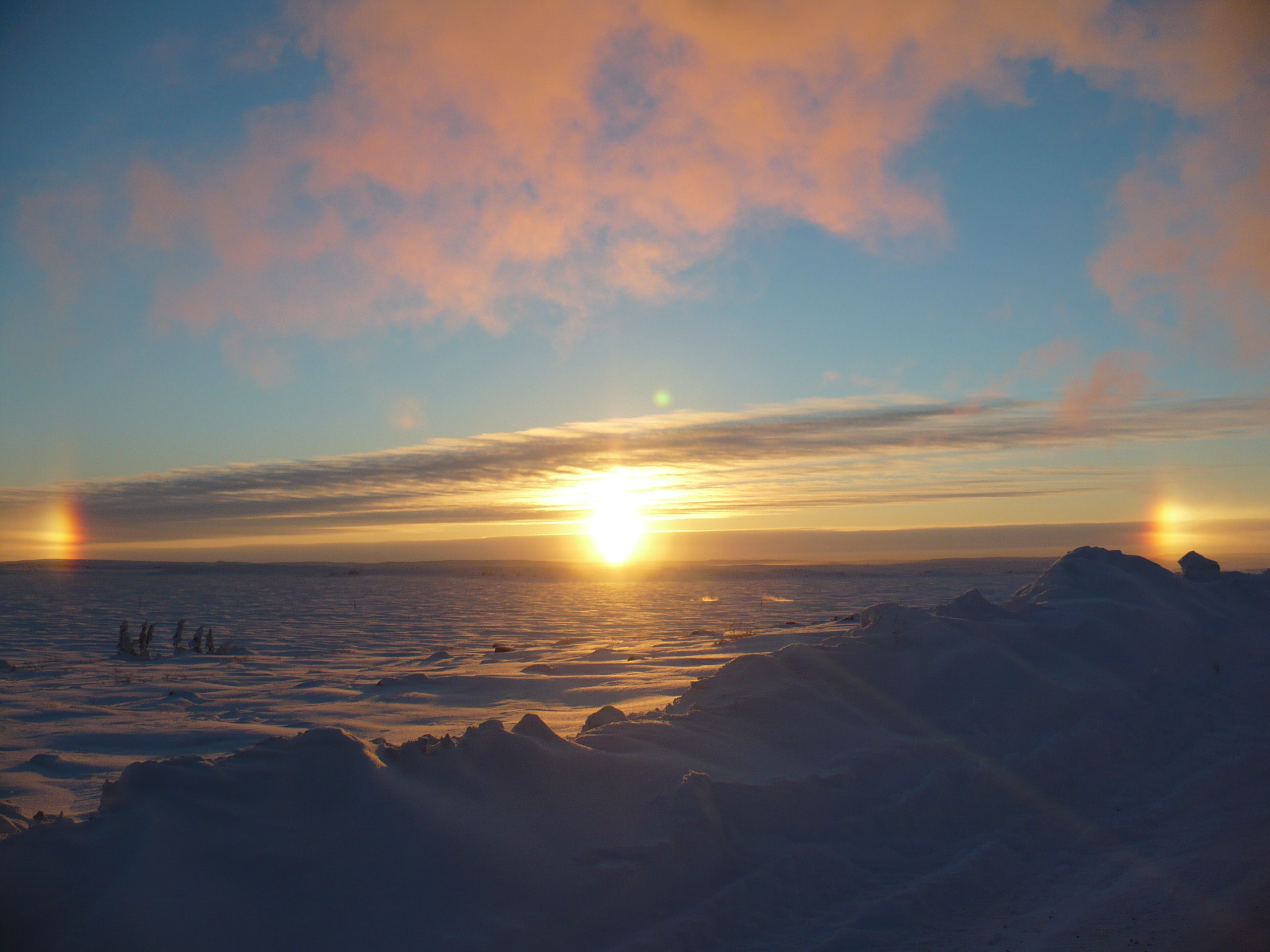 sunrise, landscapes, nature, snow, arctic - desktop wallpaper