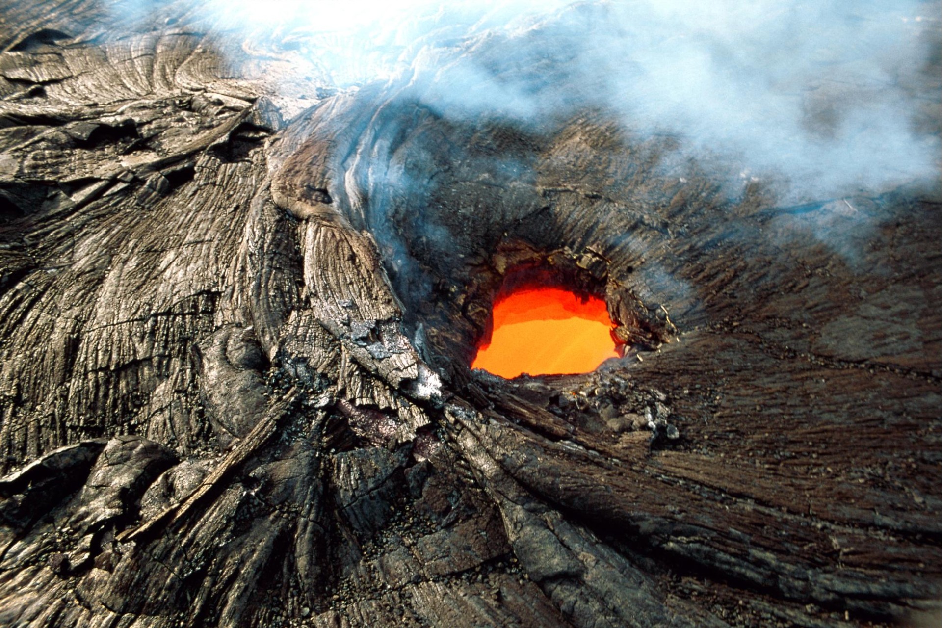 lava, smoke - desktop wallpaper