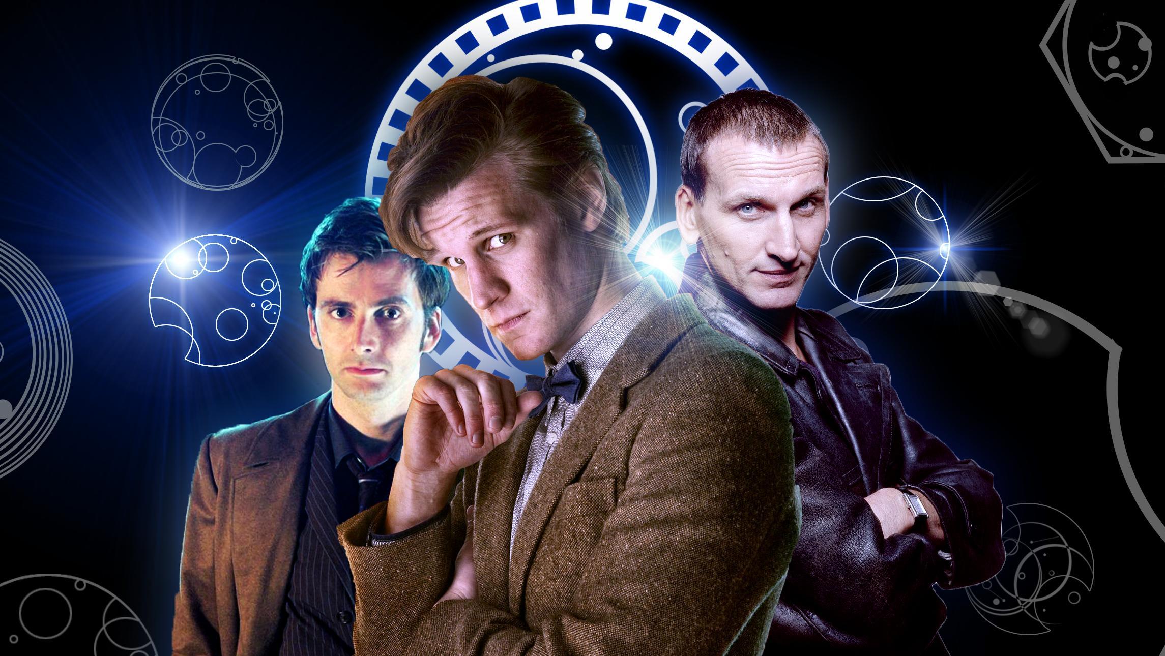 David Tennant, Matt Smith, Eleventh Doctor, Doctor Who, Christopher Eccleston, Tenth Doctor, Ninth Doctor - desktop wallpaper