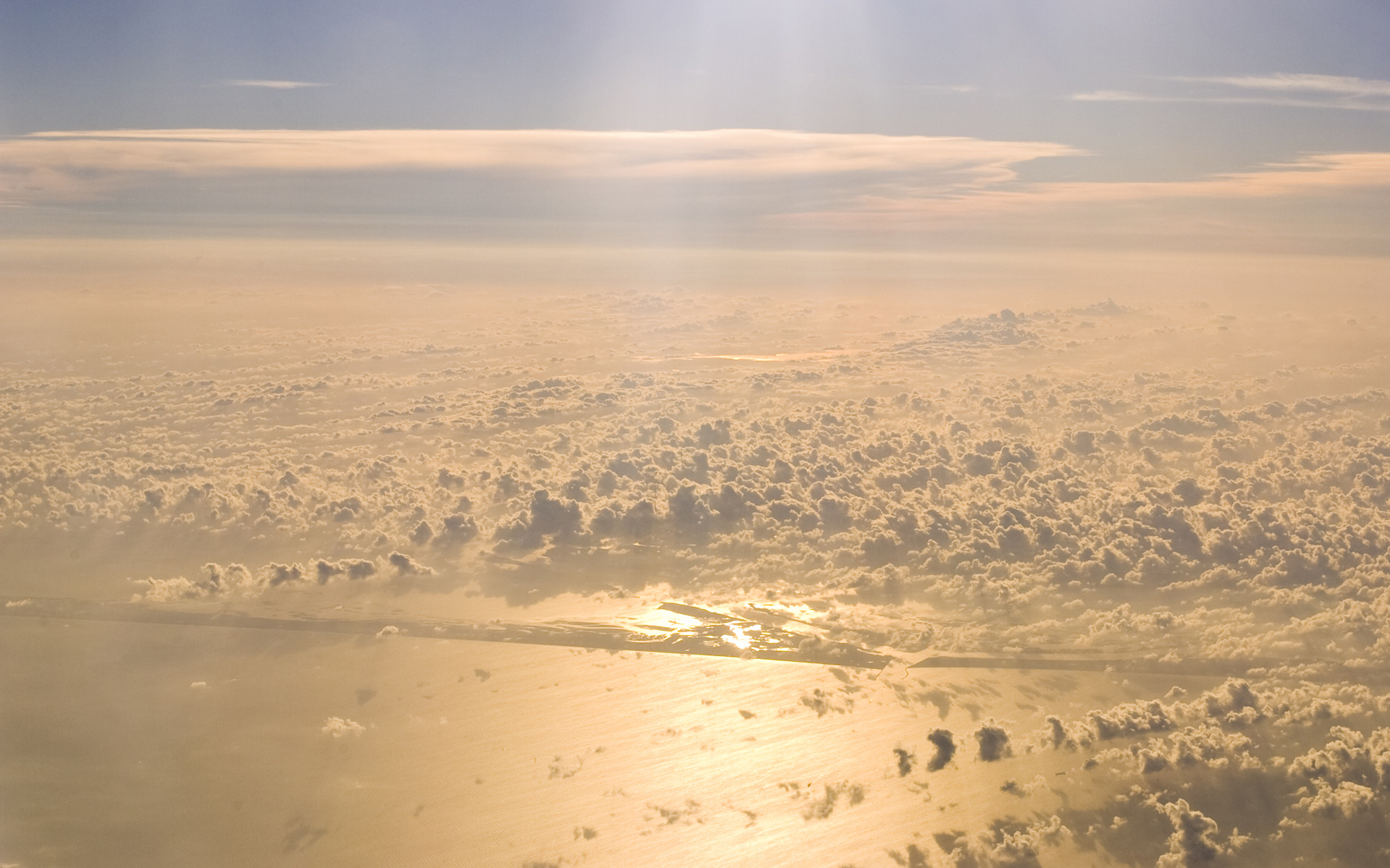 clouds, aerial photography - desktop wallpaper