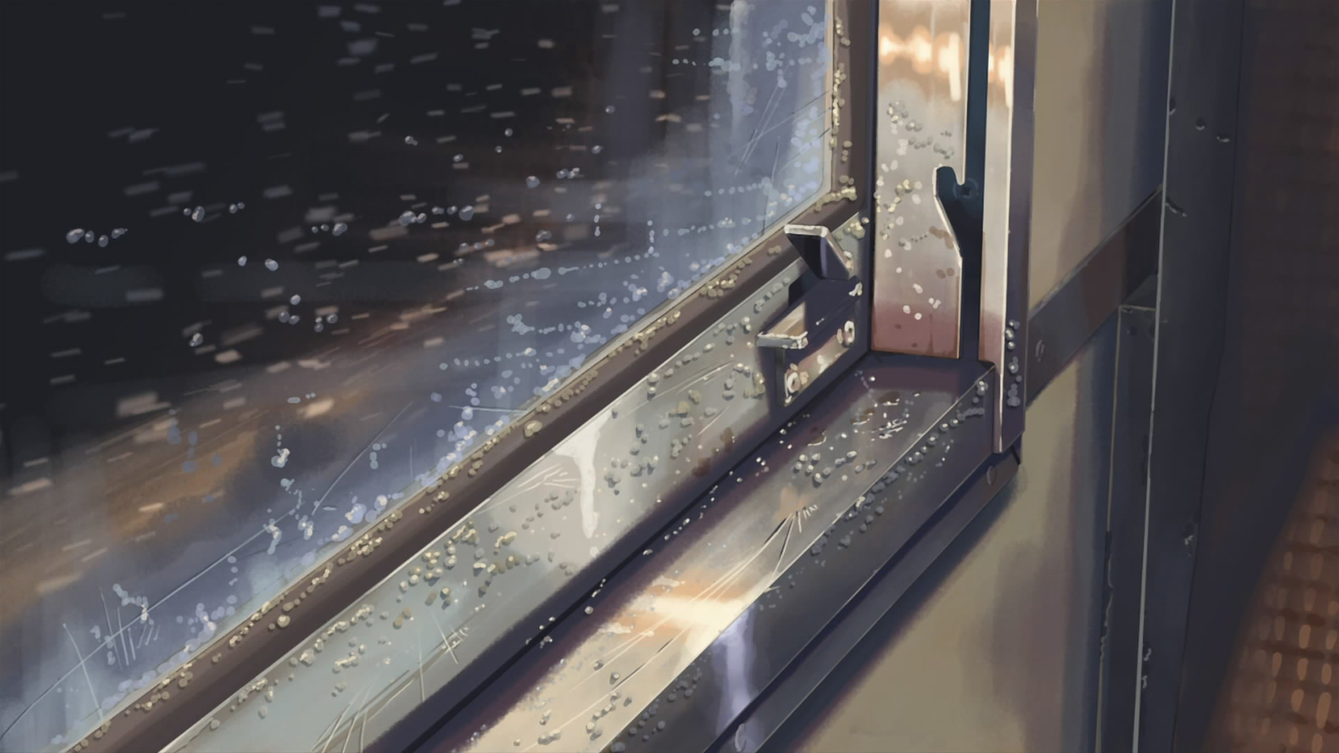 trains, Makoto Shinkai, 5 Centimeters Per Second, vehicles, window panes, train car - desktop wallpaper