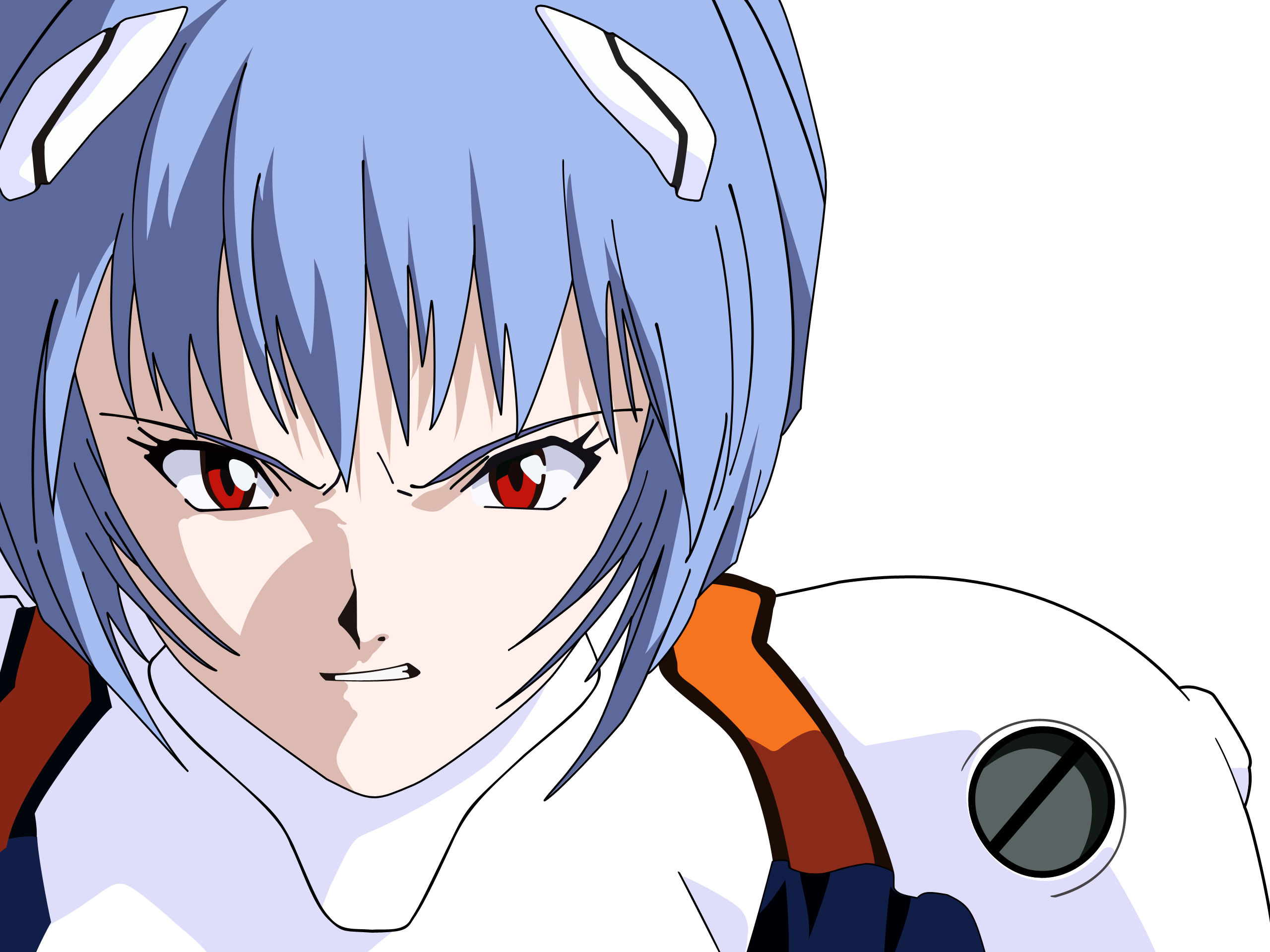 Ayanami Rei, Neon Genesis Evangelion, transparent, anime vectors - desktop wallpaper