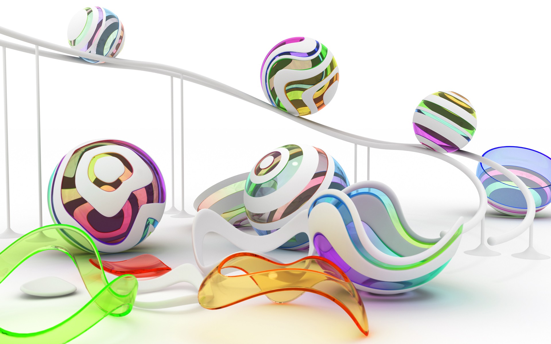 abstract, CGI, balls, chromatic, K3 Studio - desktop wallpaper