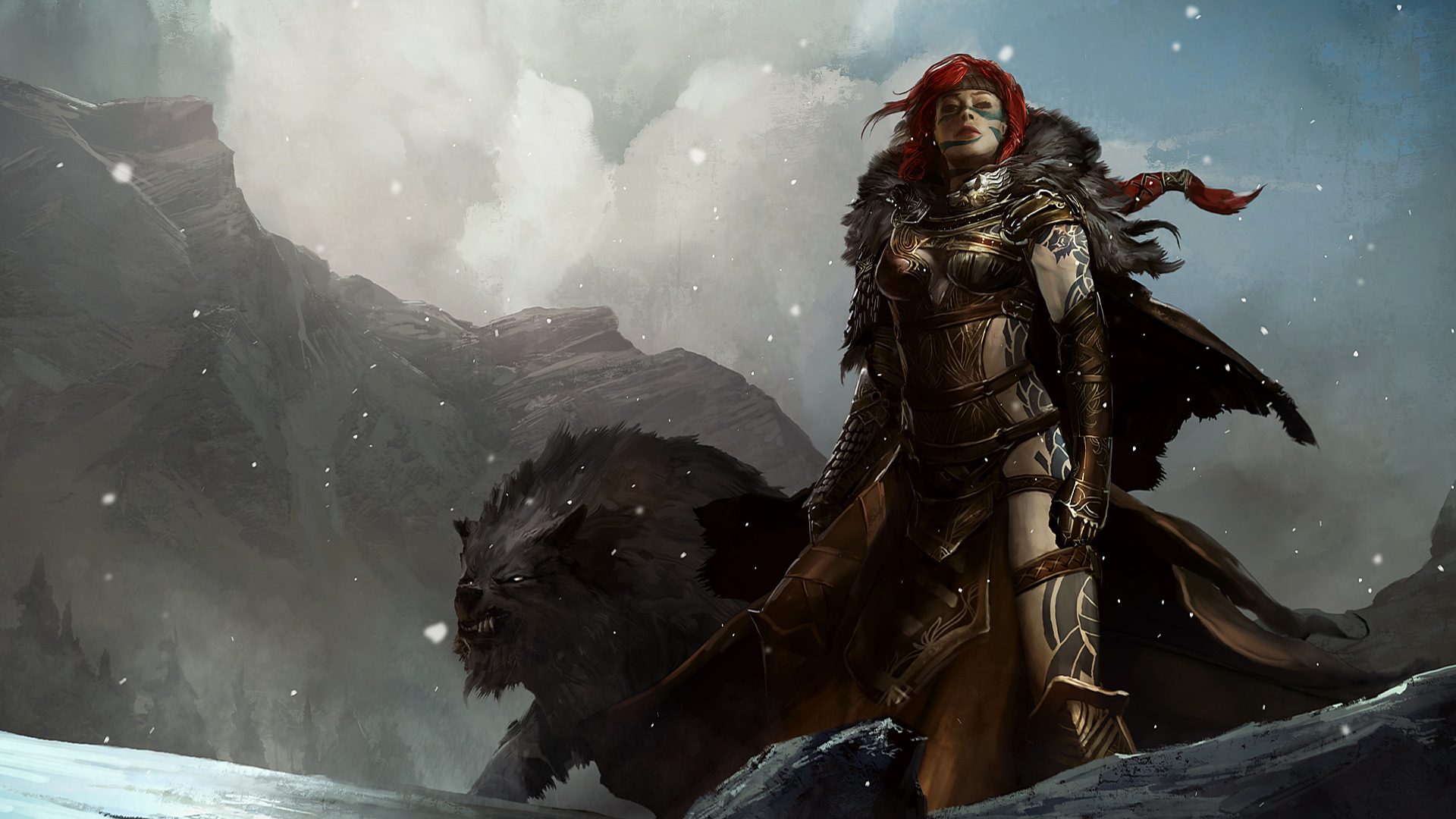 fantasy, warriors, Guild Wars 2, Norn - desktop wallpaper