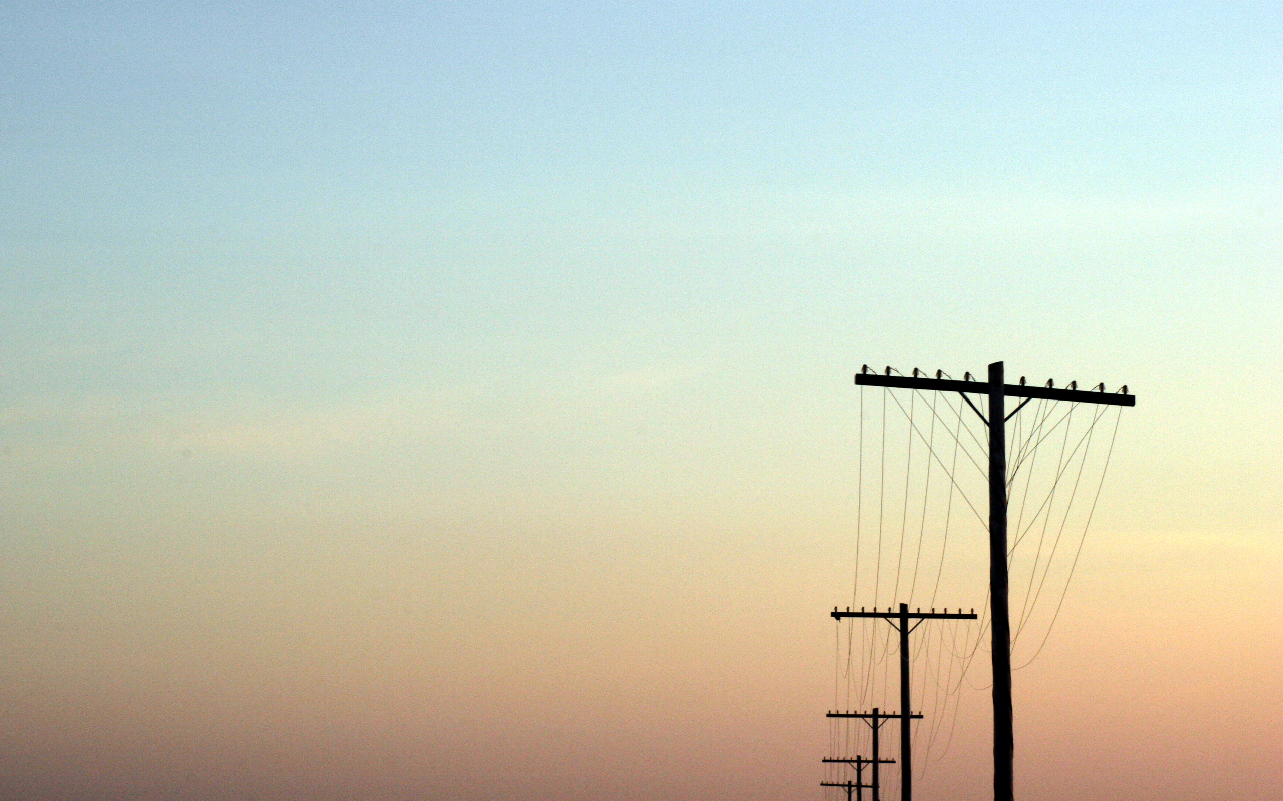 sunset, power lines, skyscapes - desktop wallpaper