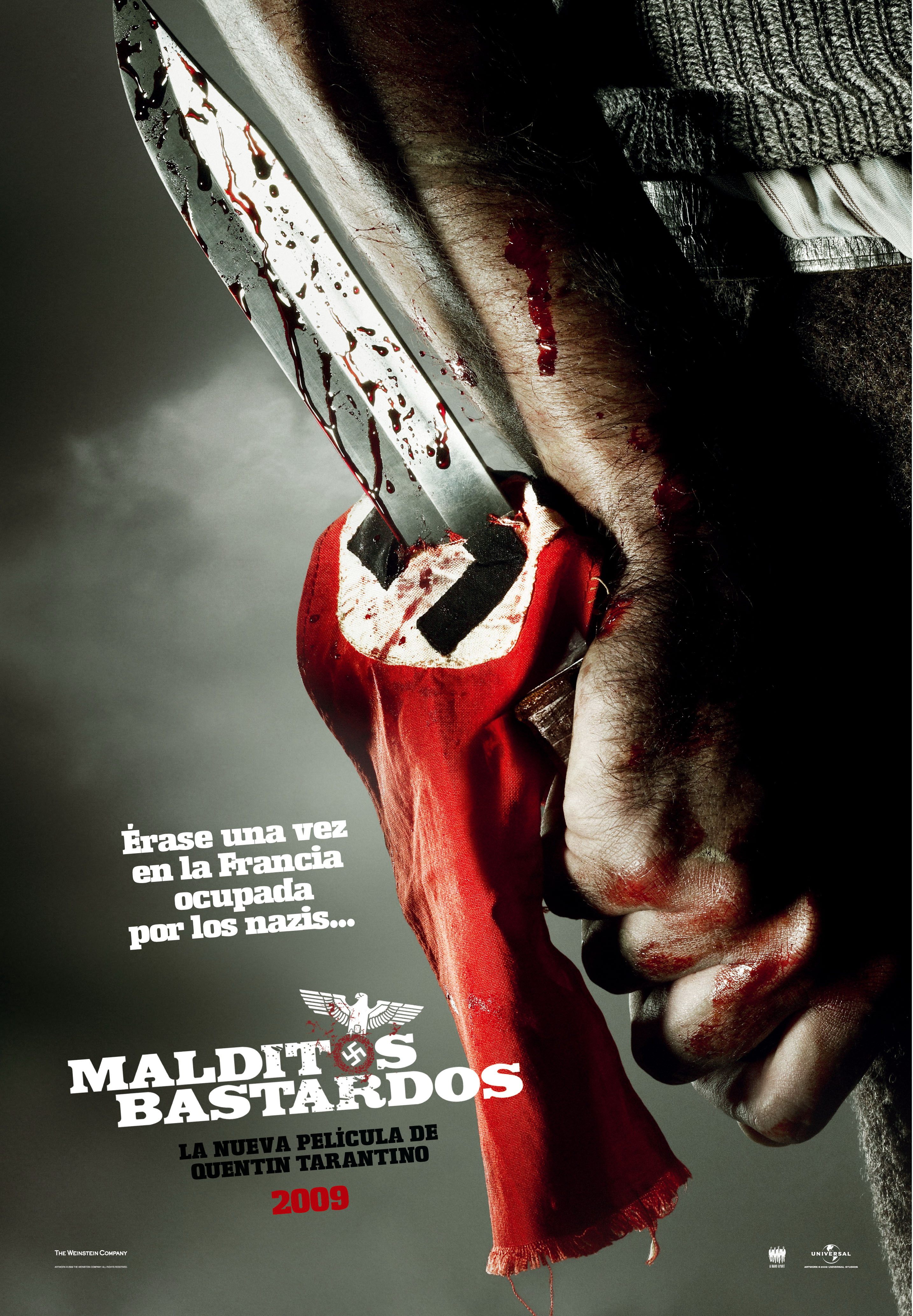 Spanish, knives, Quentin Tarantino, movie posters, Inglorious Basterds - desktop wallpaper