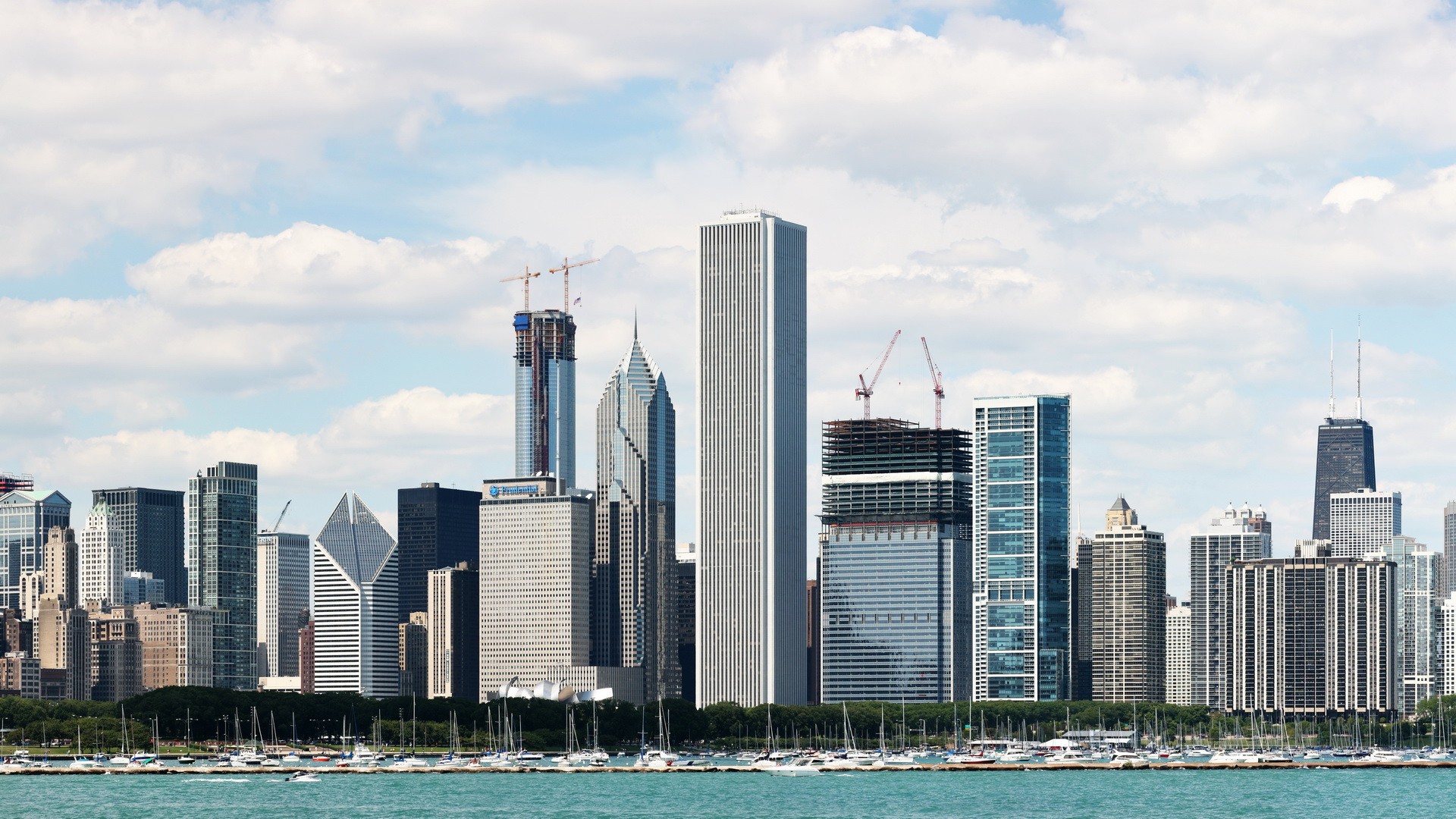 Chicago, skyscrapers, city skyline - desktop wallpaper