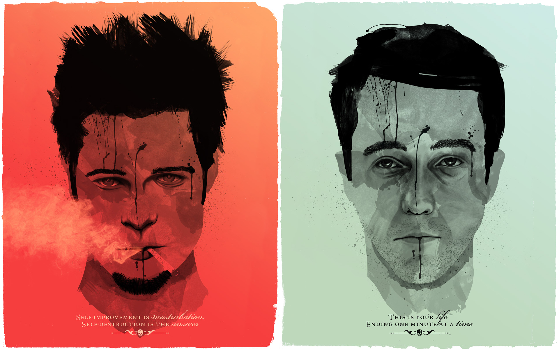 quotes, Fight Club, Brad Pitt, Edward Norton, Tyler Durden - desktop wallpaper
