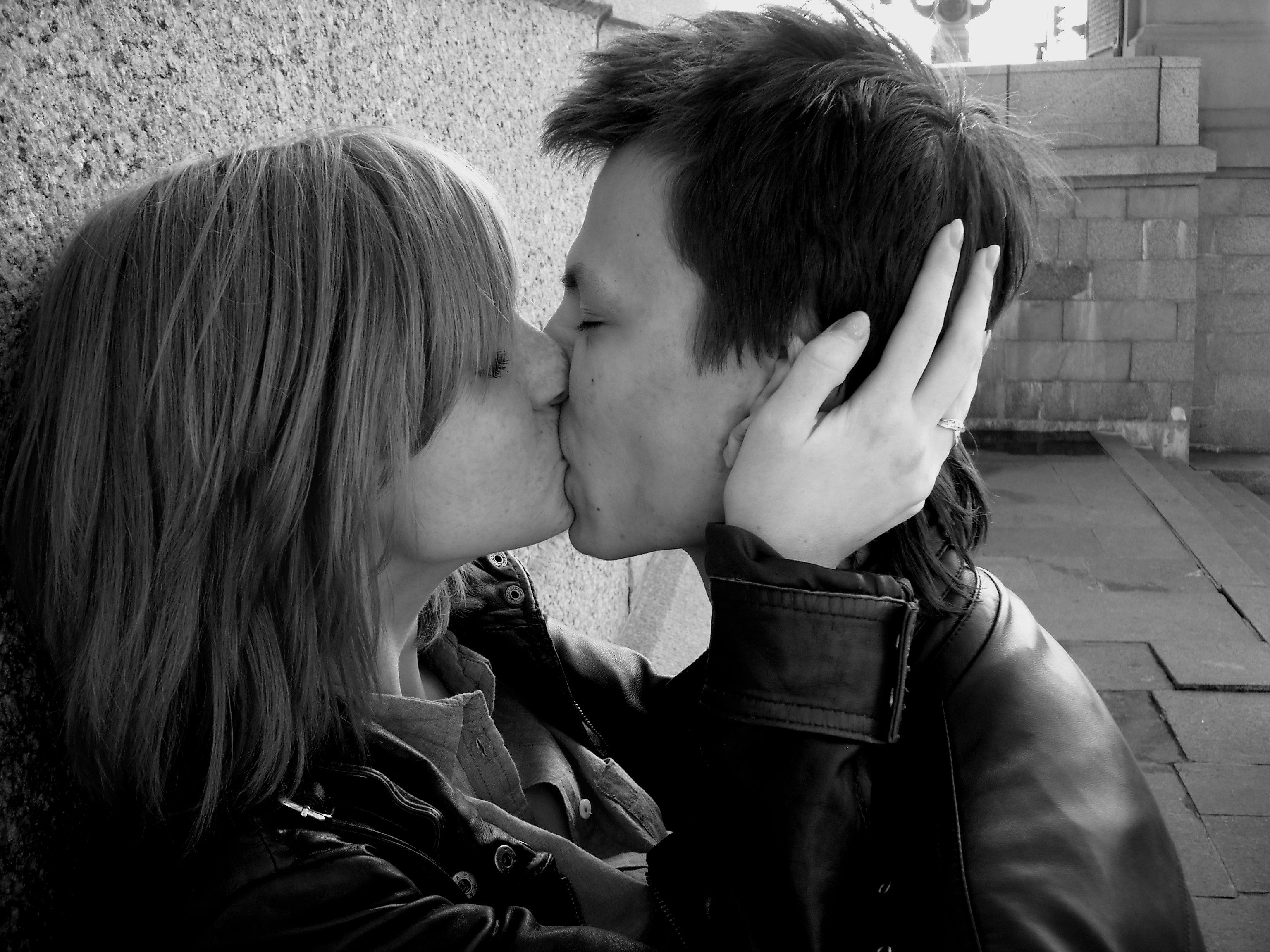 love, kissing, couple, lovers - desktop wallpaper