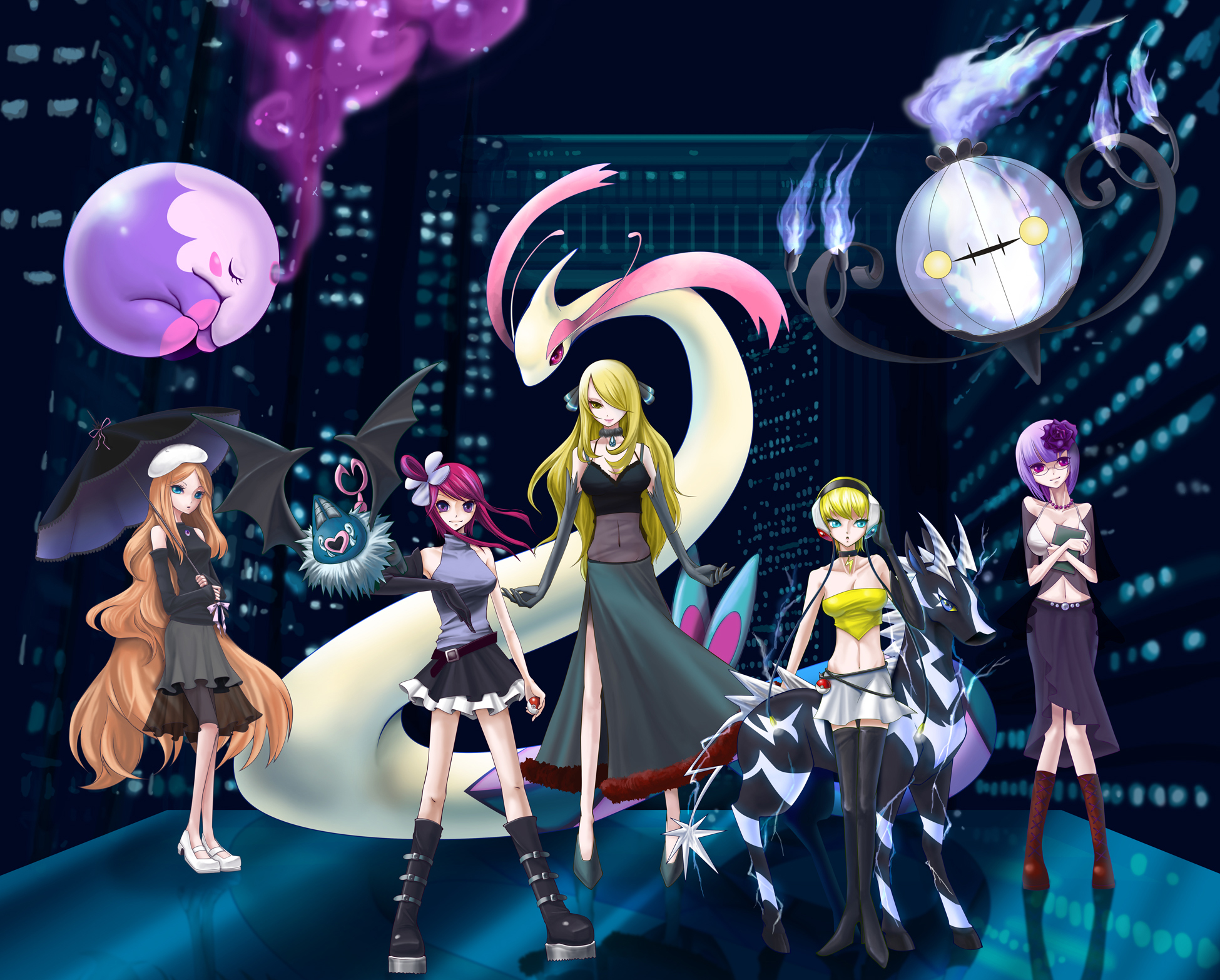 Pokemon, Kamitsure, anime girls - desktop wallpaper