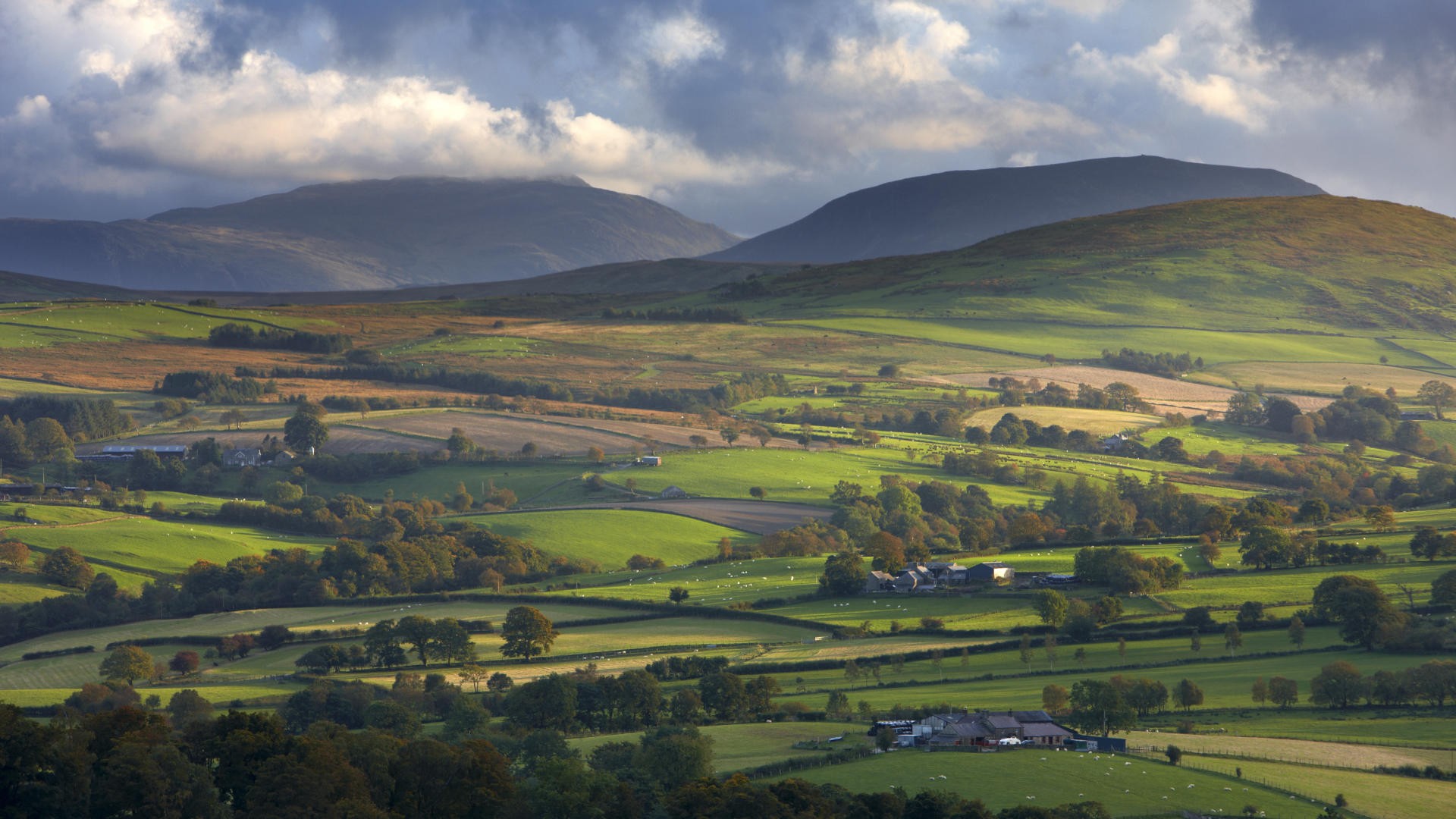 landscapes, north, Wales, United Kingdom, National Park, farmland - desktop wallpaper