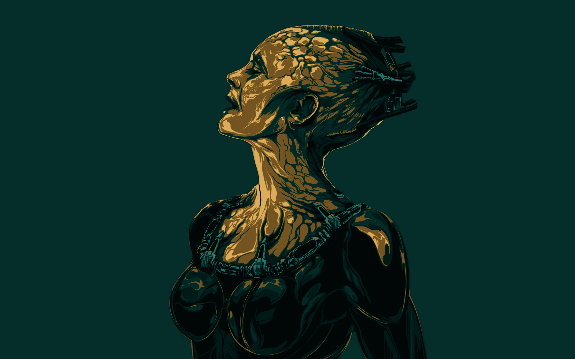 Star Trek, digital art, artwork, Borg Queen - desktop wallpaper