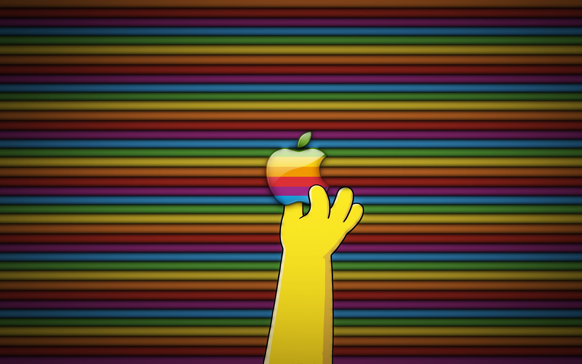 multicolor, Apple Inc., The Simpsons, stripes - desktop wallpaper
